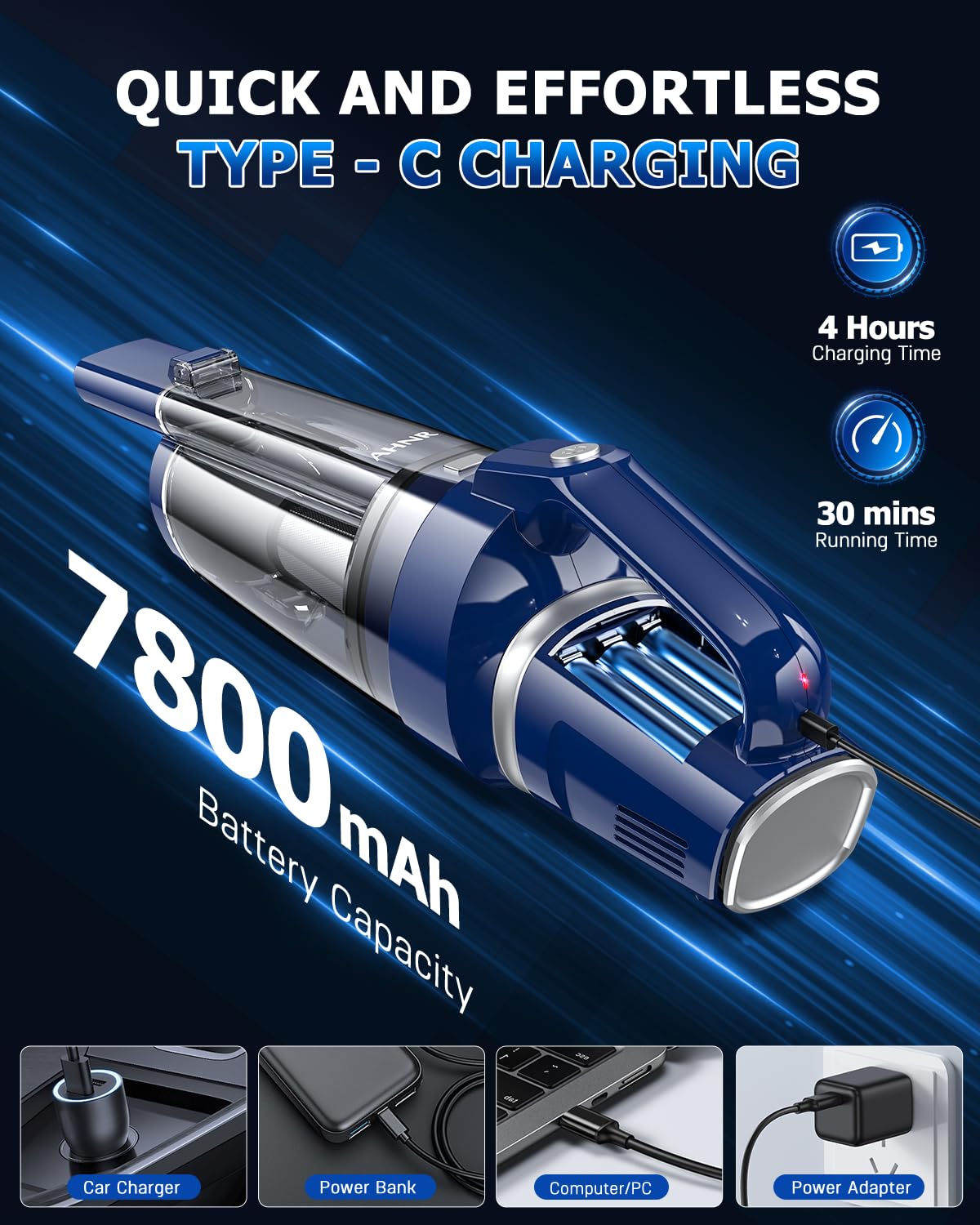 Handheld Vacuum Cordless Rechargeable