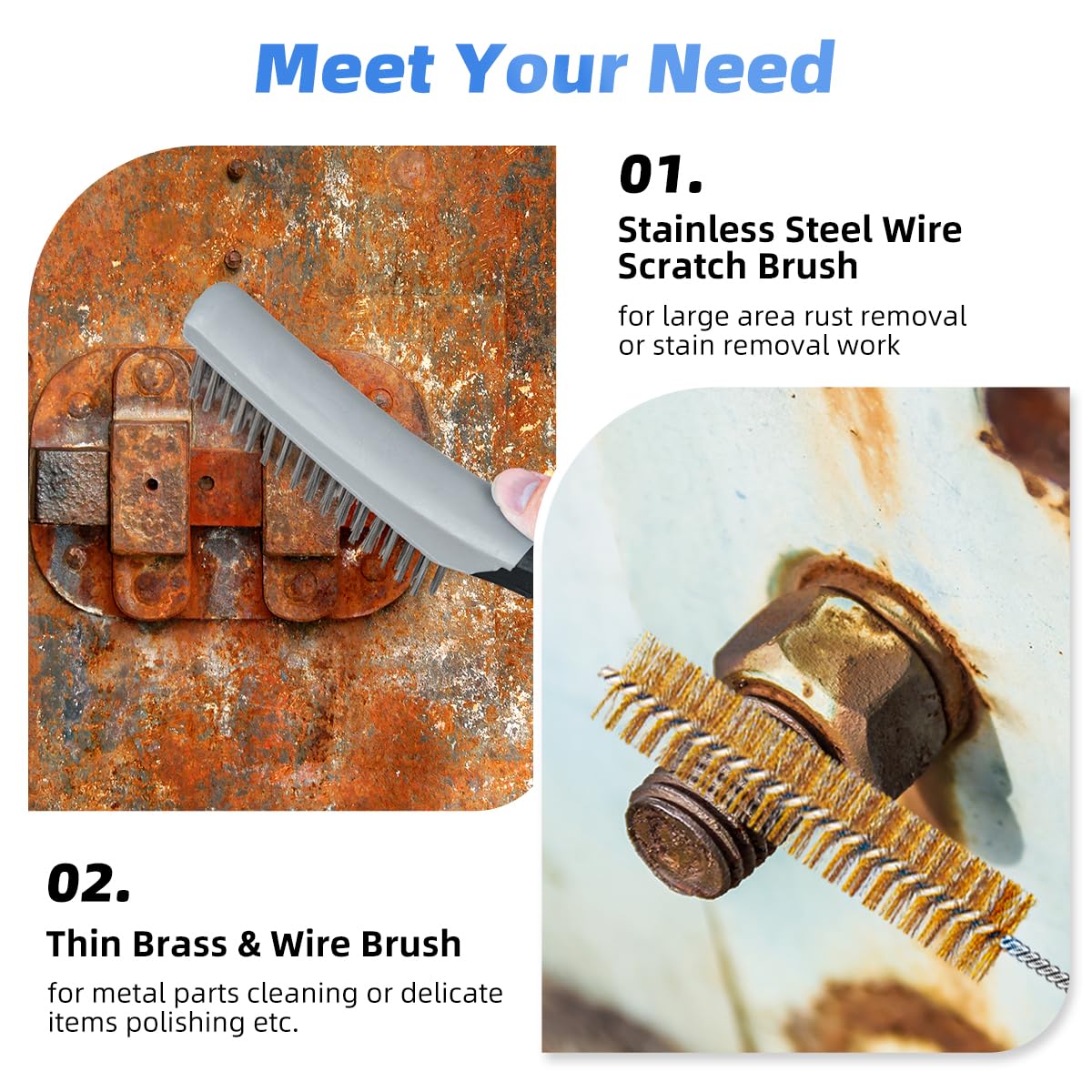 7 PCS Wire Brush Set (7 Count)