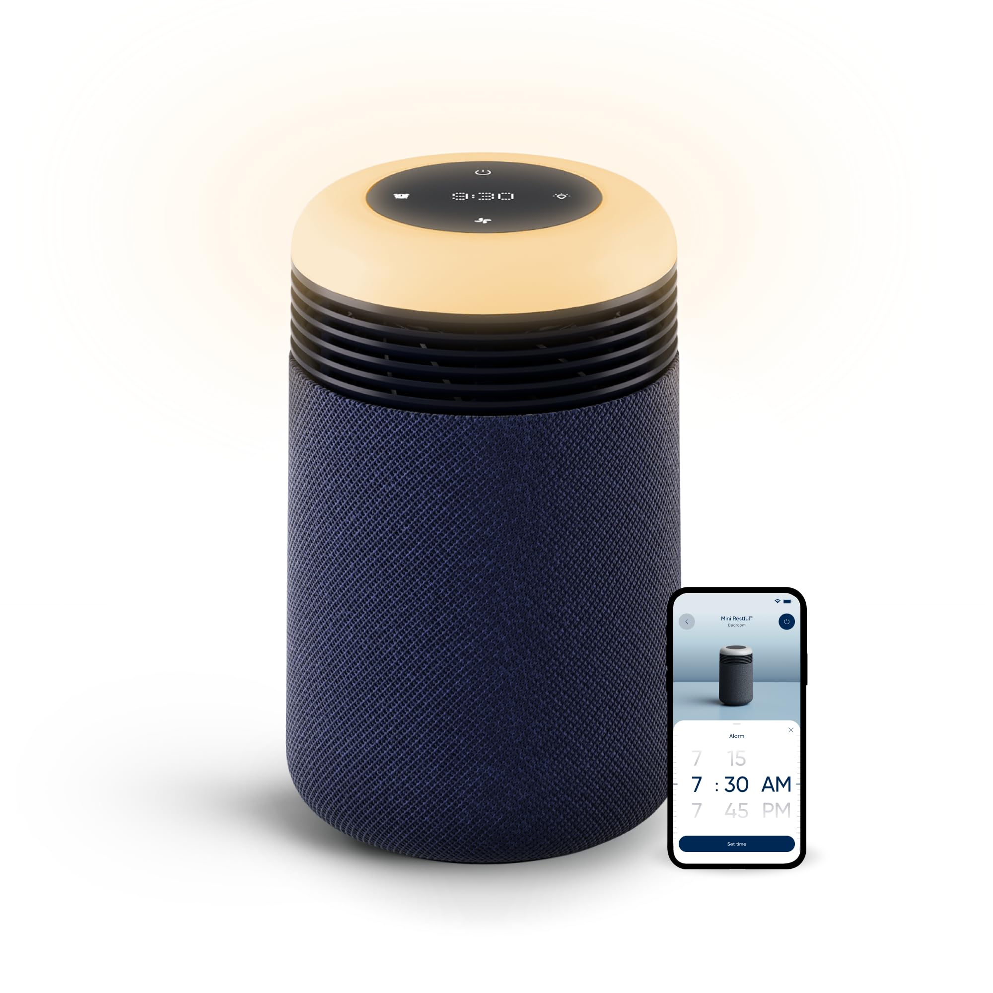 Mini Restful Bedroom Air Purifier with Sunrise Alarm Clock