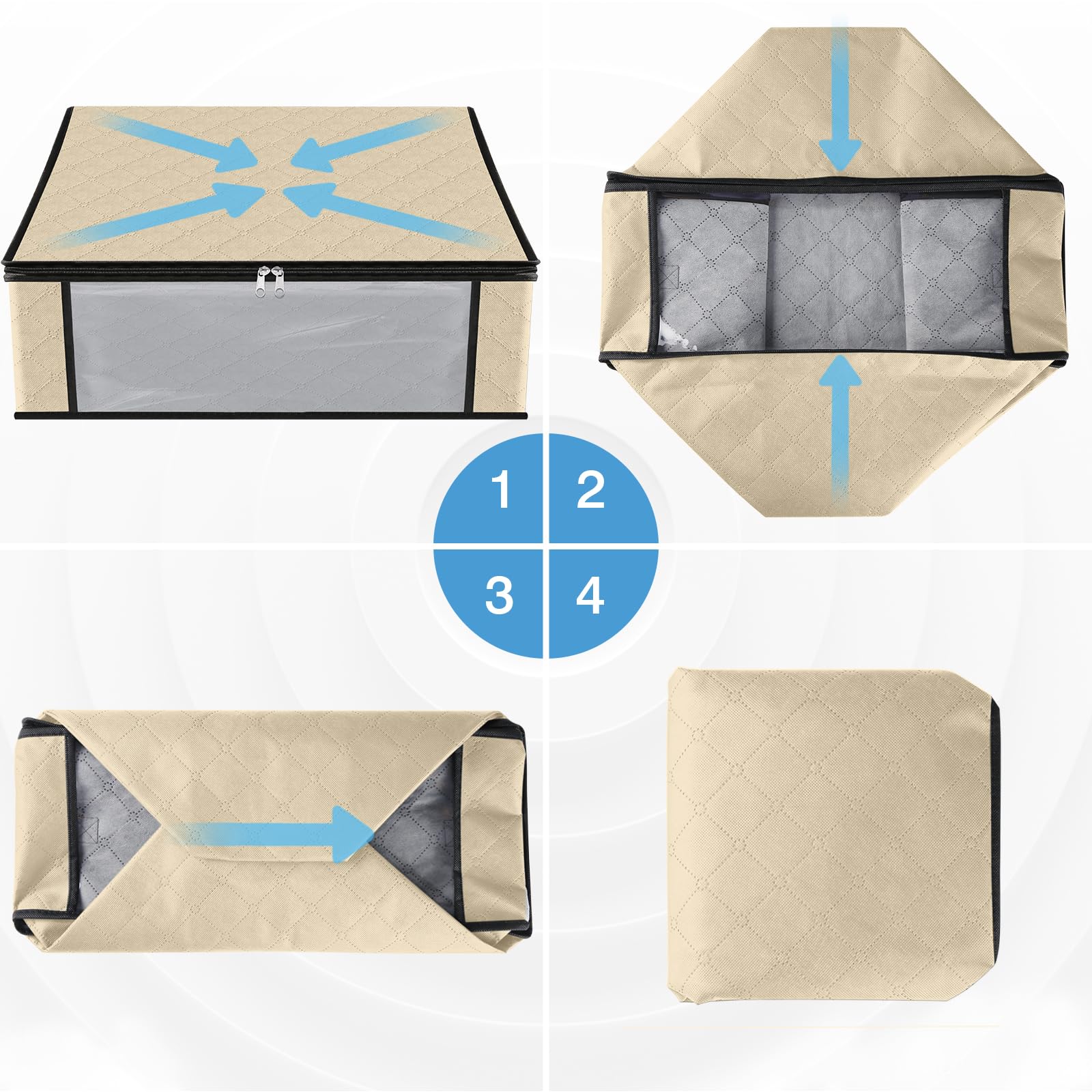 6 Pack Clothes Organizer Storage Bags (6 Count)