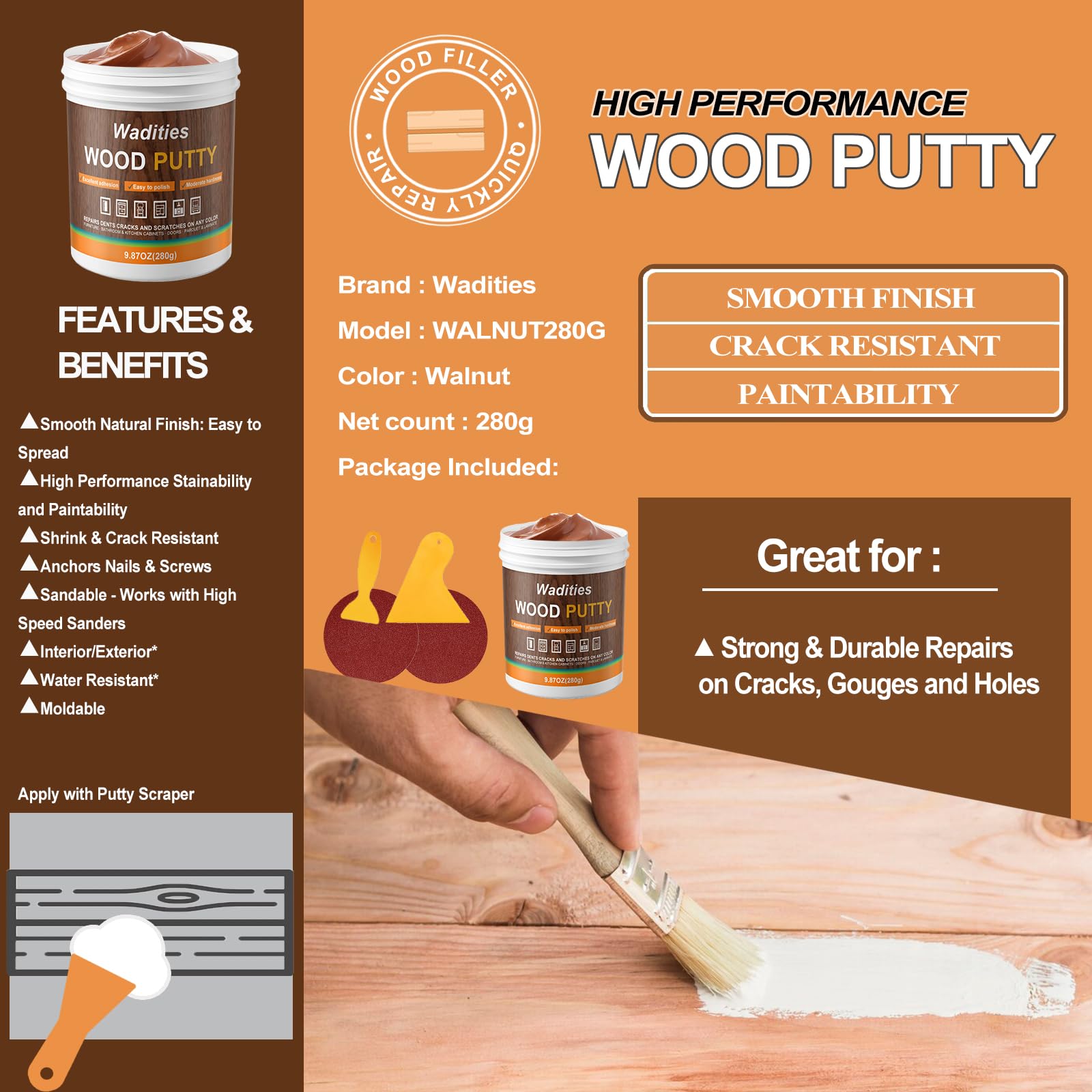 Walnut Wood Filler (9.87 Ounce)