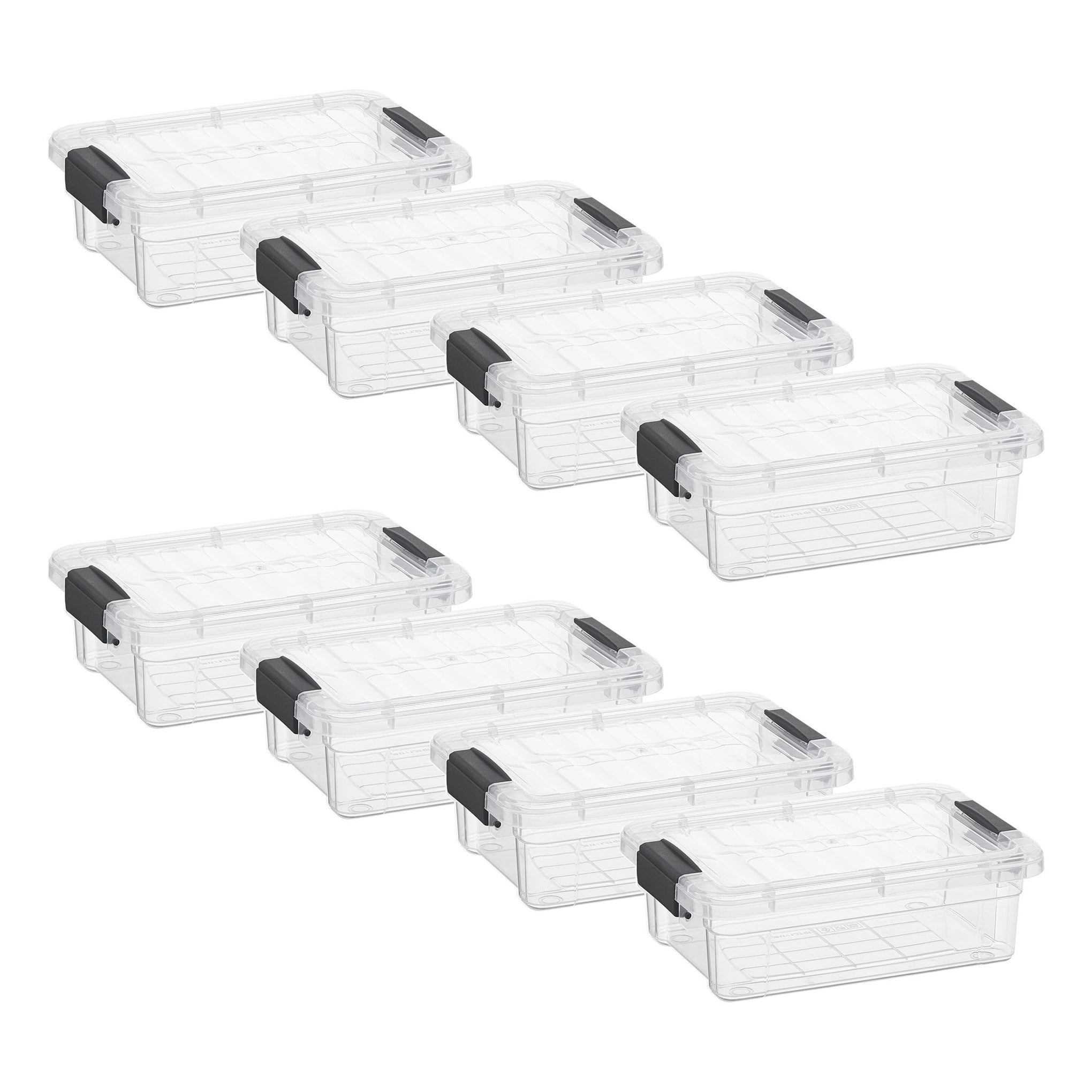Clear Storage Boxes with Lids (8 Count)