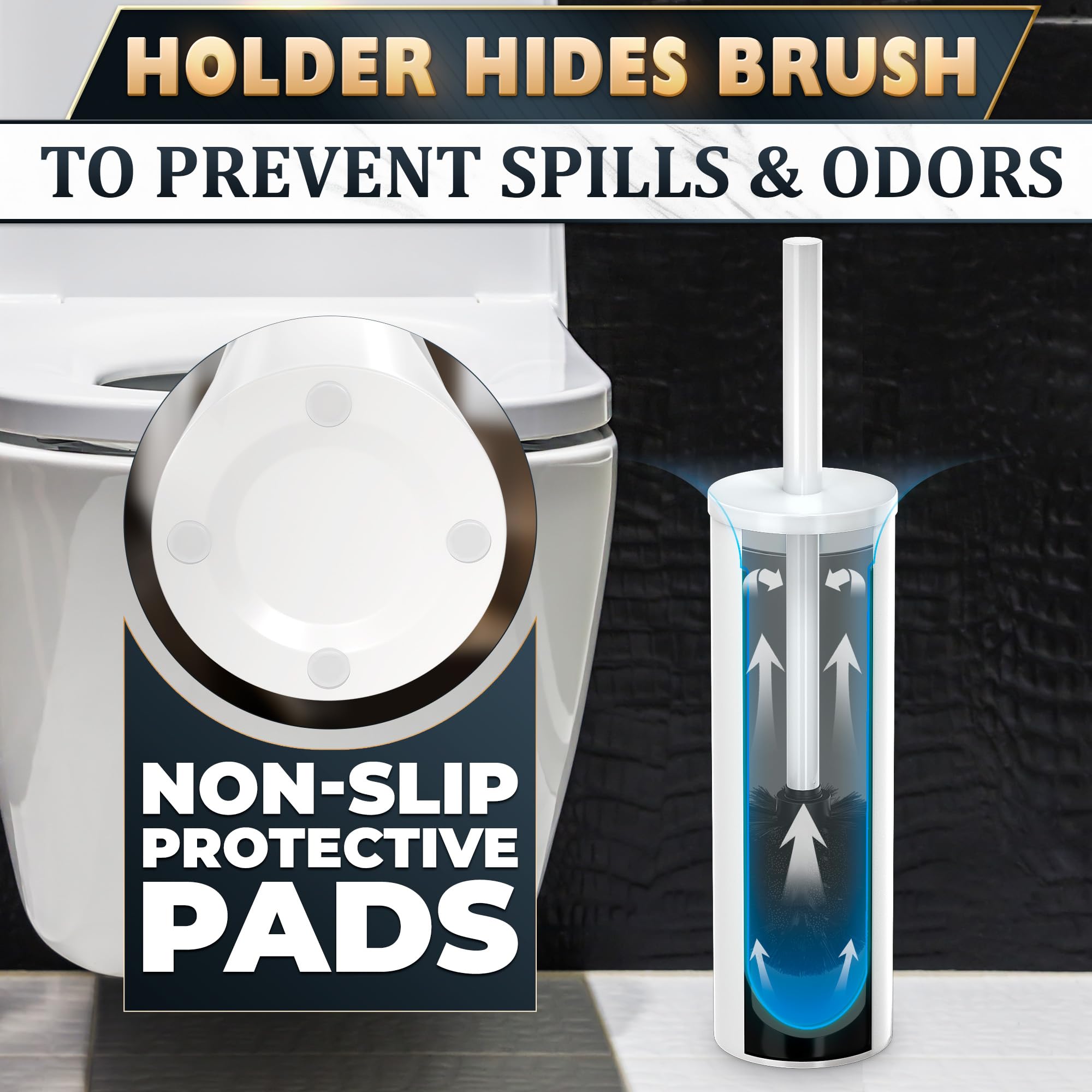 Stainless Steel Toilet Brush and Holder Set