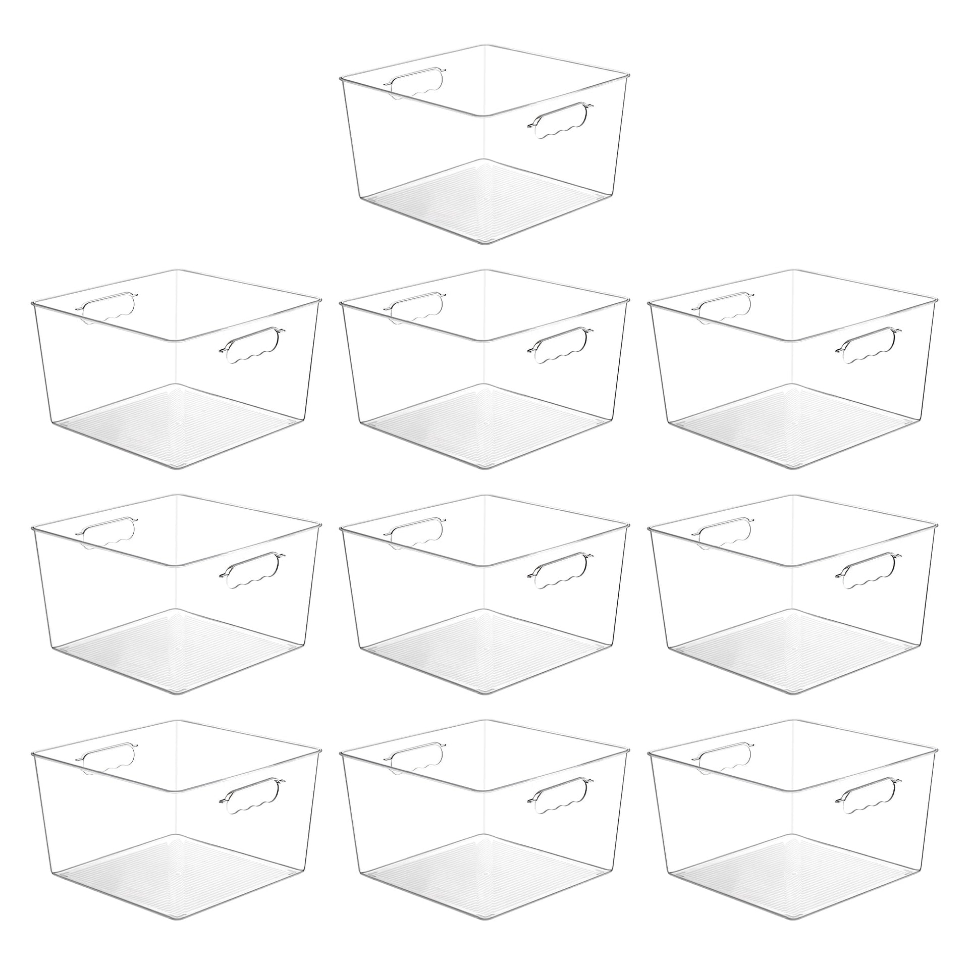 10 Pack Extra Large Clear Storage Bins (10 Count)