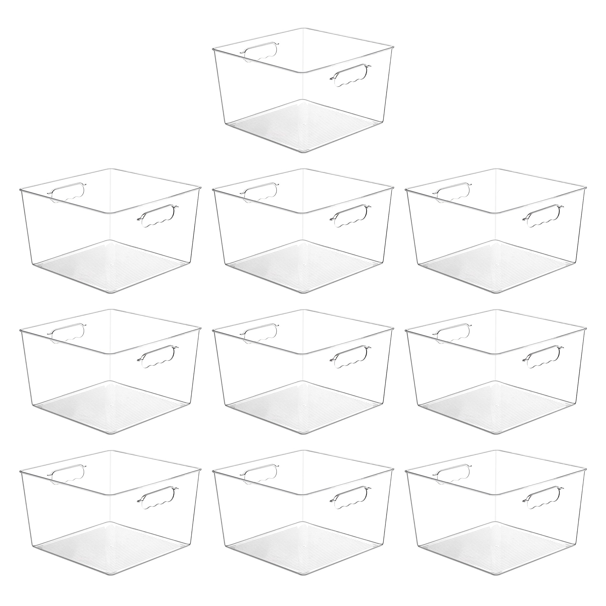 10 Pack Extra Large Clear Storage Bins (10 Count)