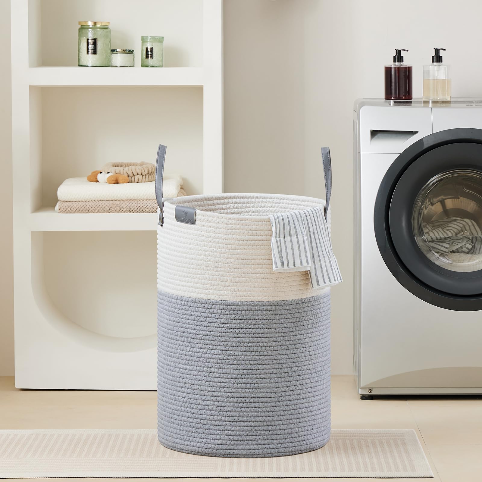 100L Tall Woven Rope Laundry Hamper (3381.4023 Fl Oz) - ModHome Supplies