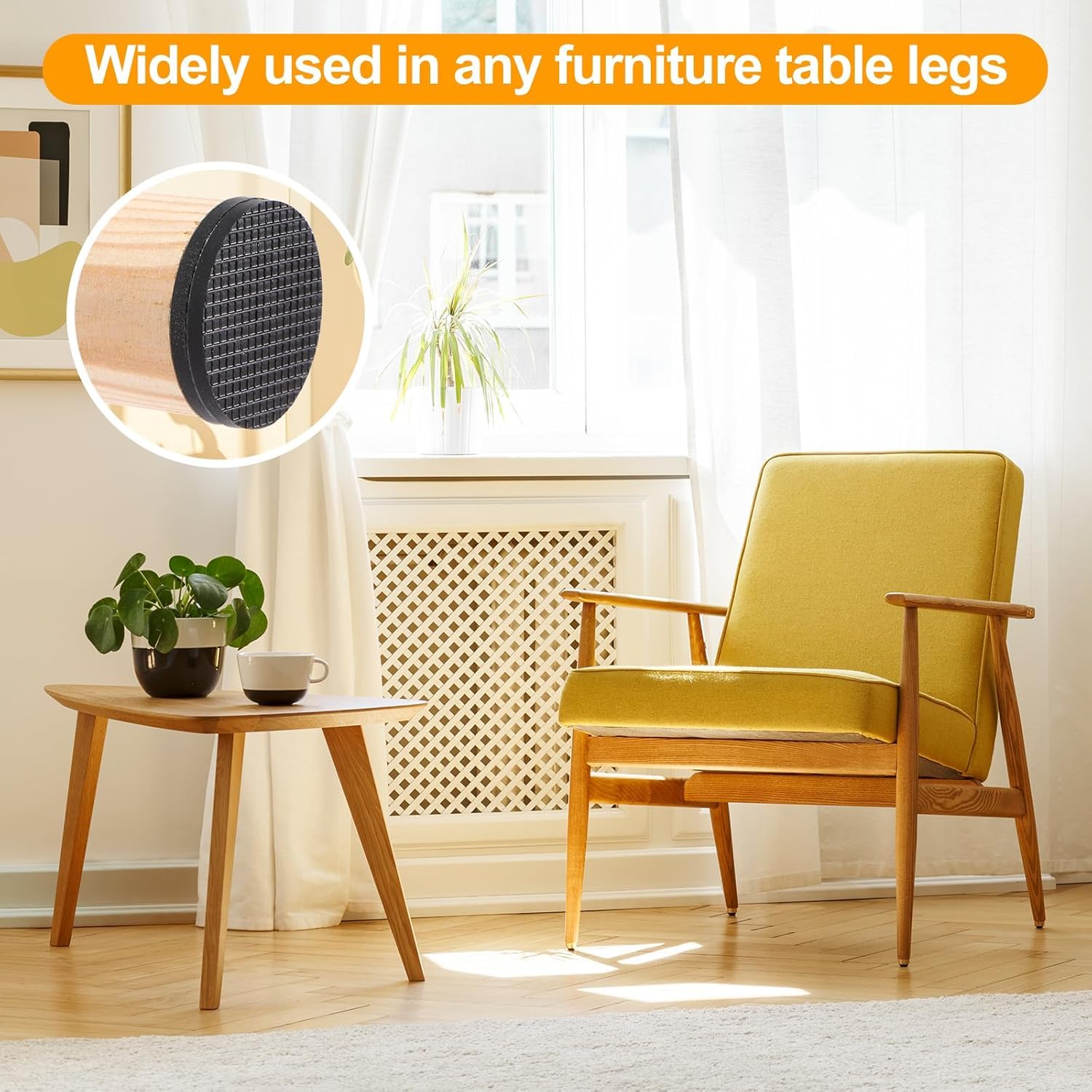 Non Slip Rubber Furniture Pads & Grippers (24 Count)