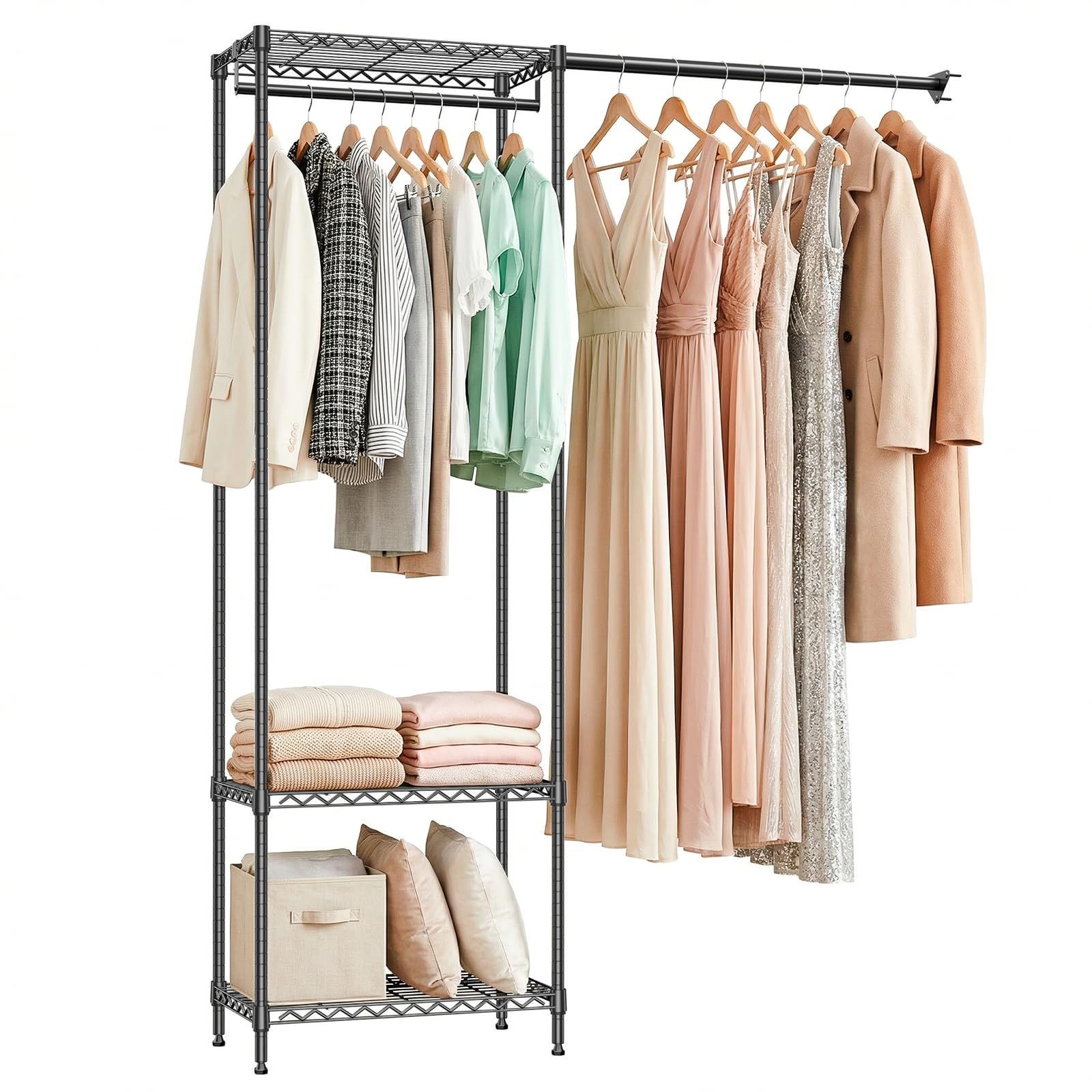 Heavy Duty Garment Rack Wire Clothes Rack for Hanging Clothes