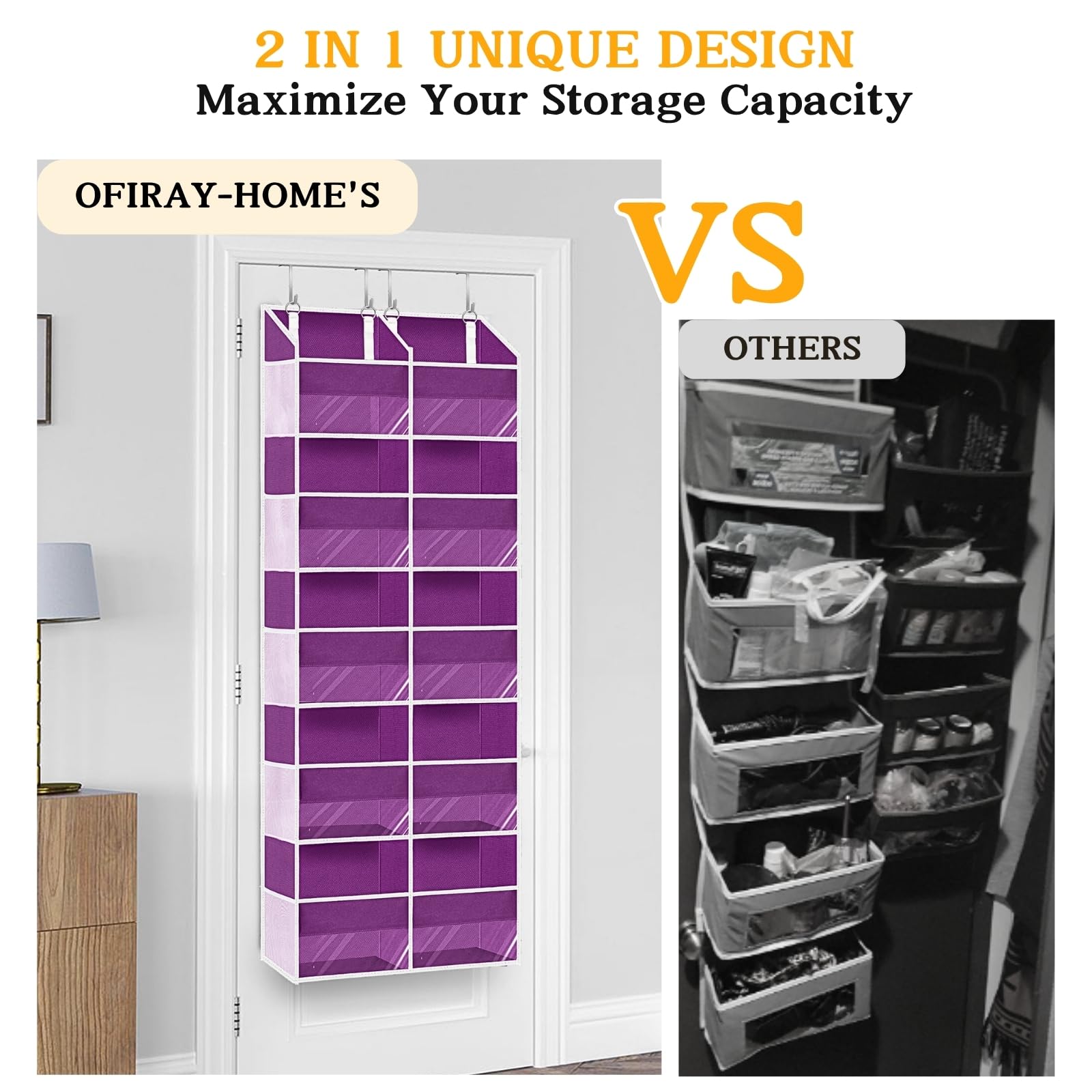 Over The Door Organizer 5 Tiers