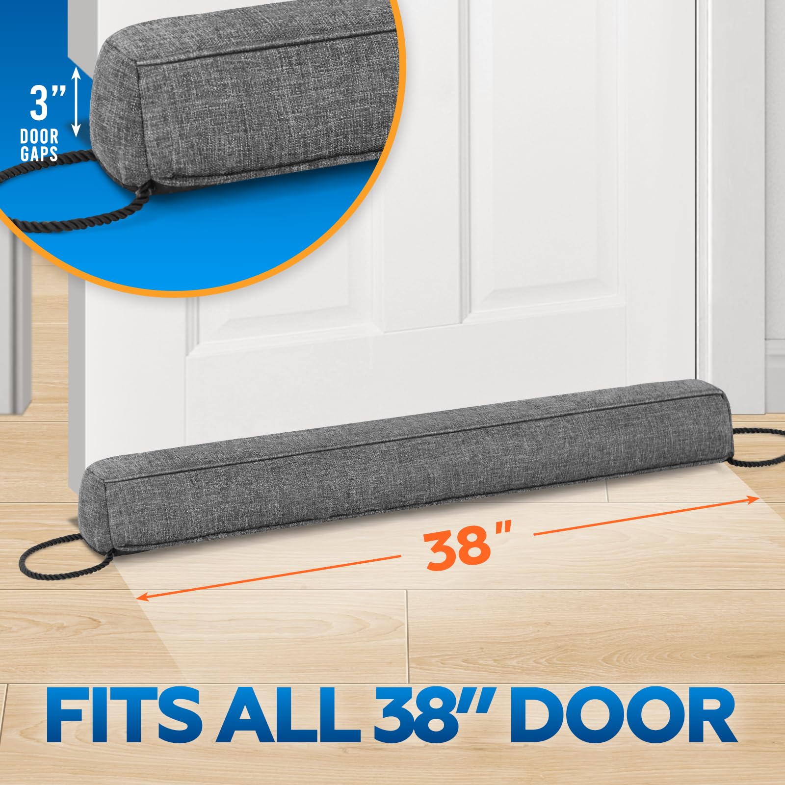38” Weighted Under Door Draft Stopper