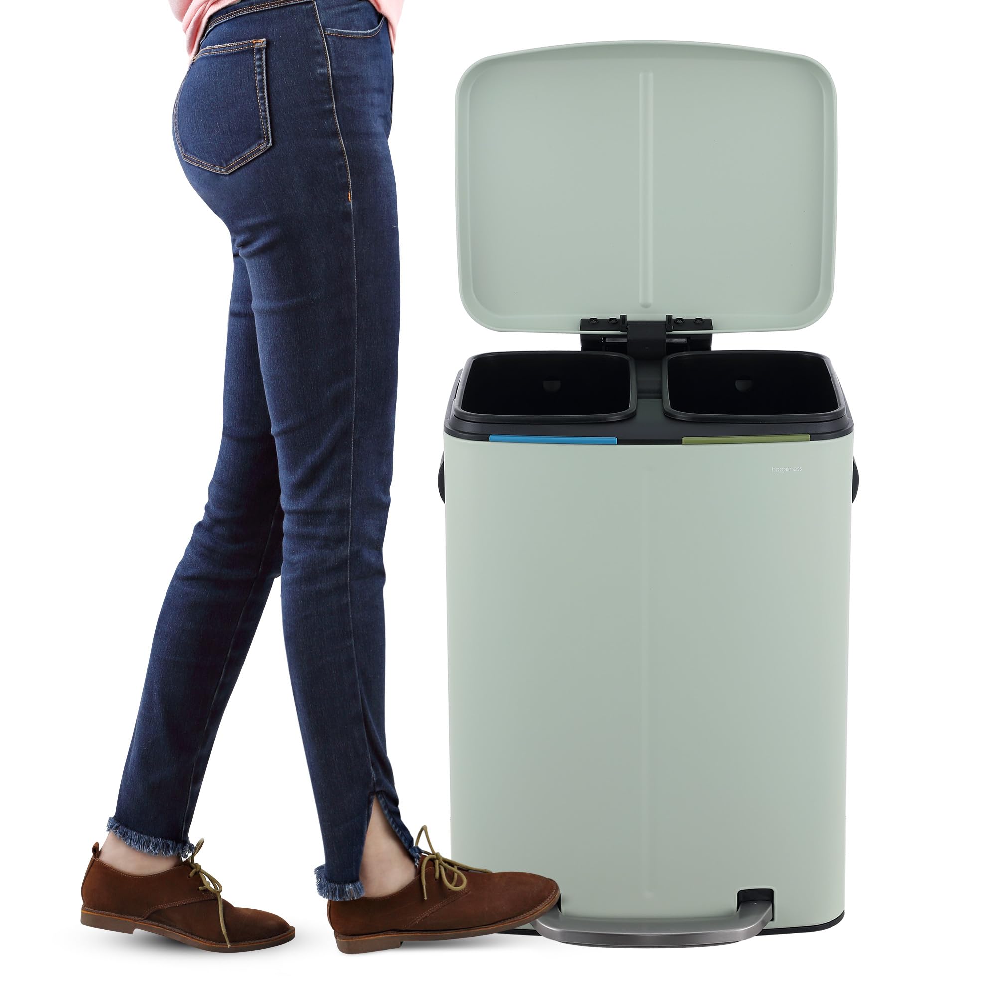 Marco 10.6 Gal Double Bucket Step Trash Can