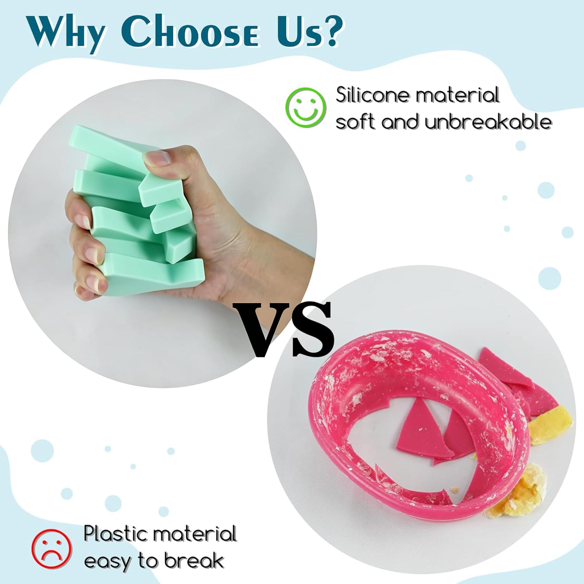 Silicone Soap Dish Self Draining for Shower & Kitchen