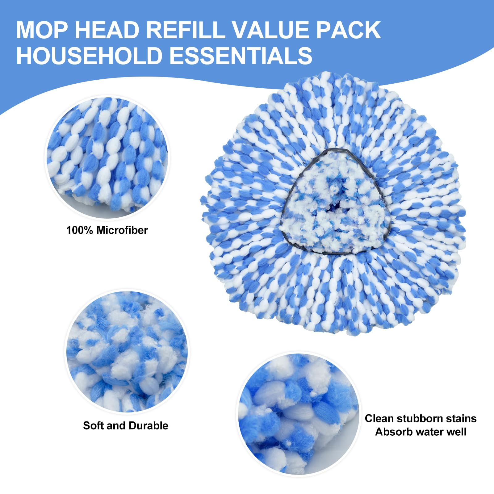 Spin Mop Replace Head (5 Count)