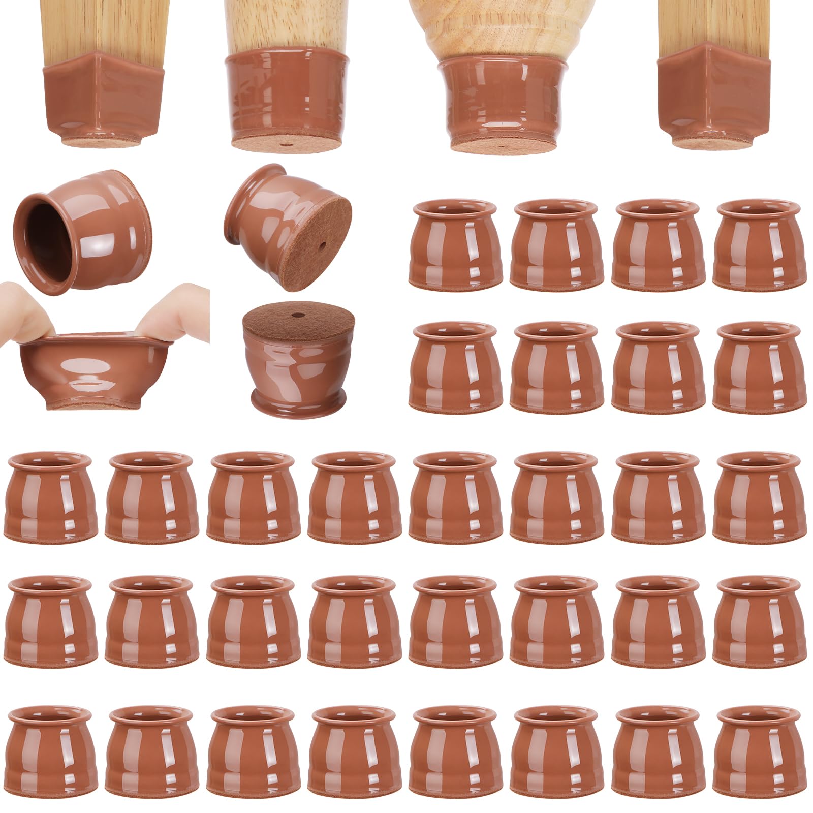 32 Pack Chair Leg Floor Protectors for Hardwood Floors (32 Count)