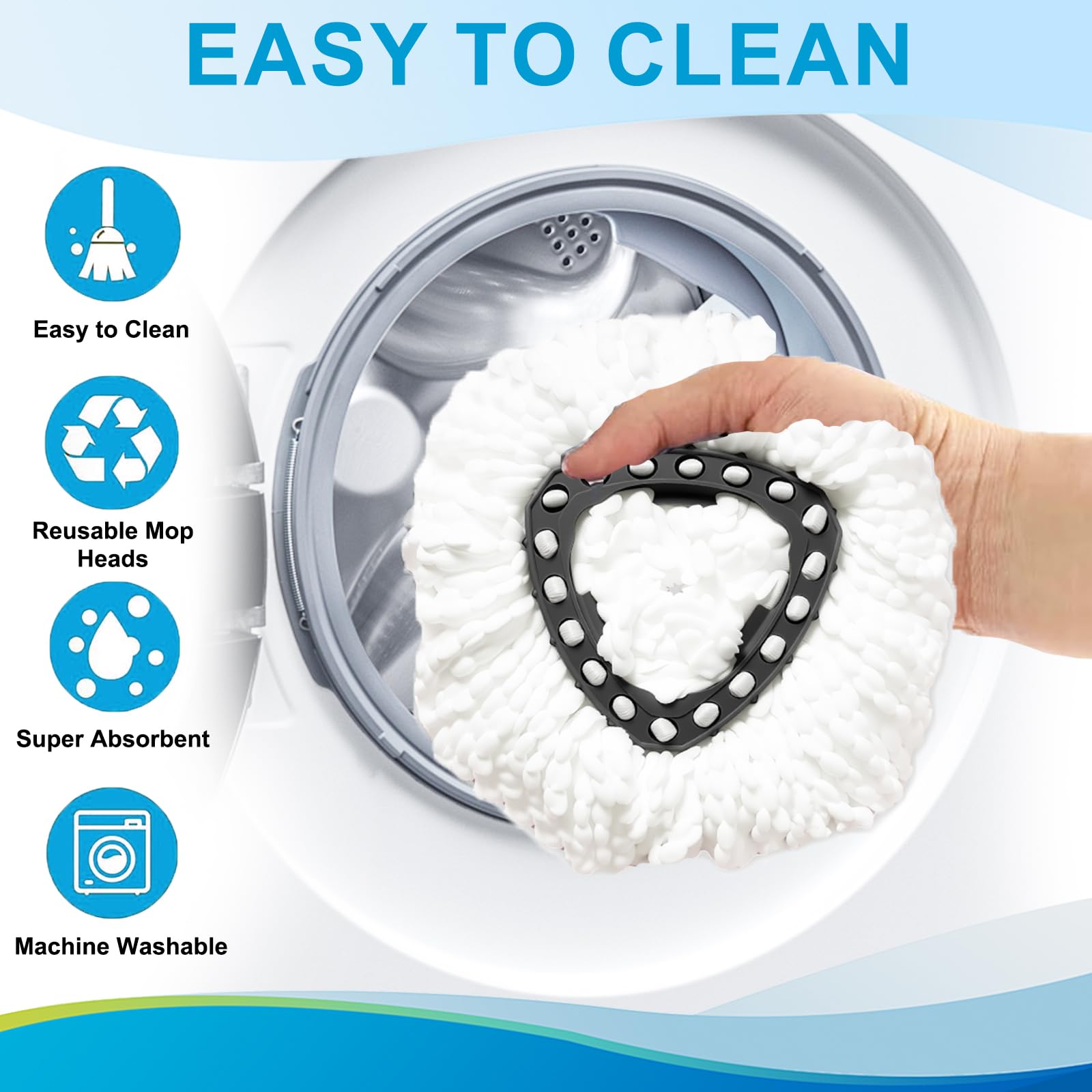 Spin Mop Head & Brush Replacement for O Cedar EasyWring 1