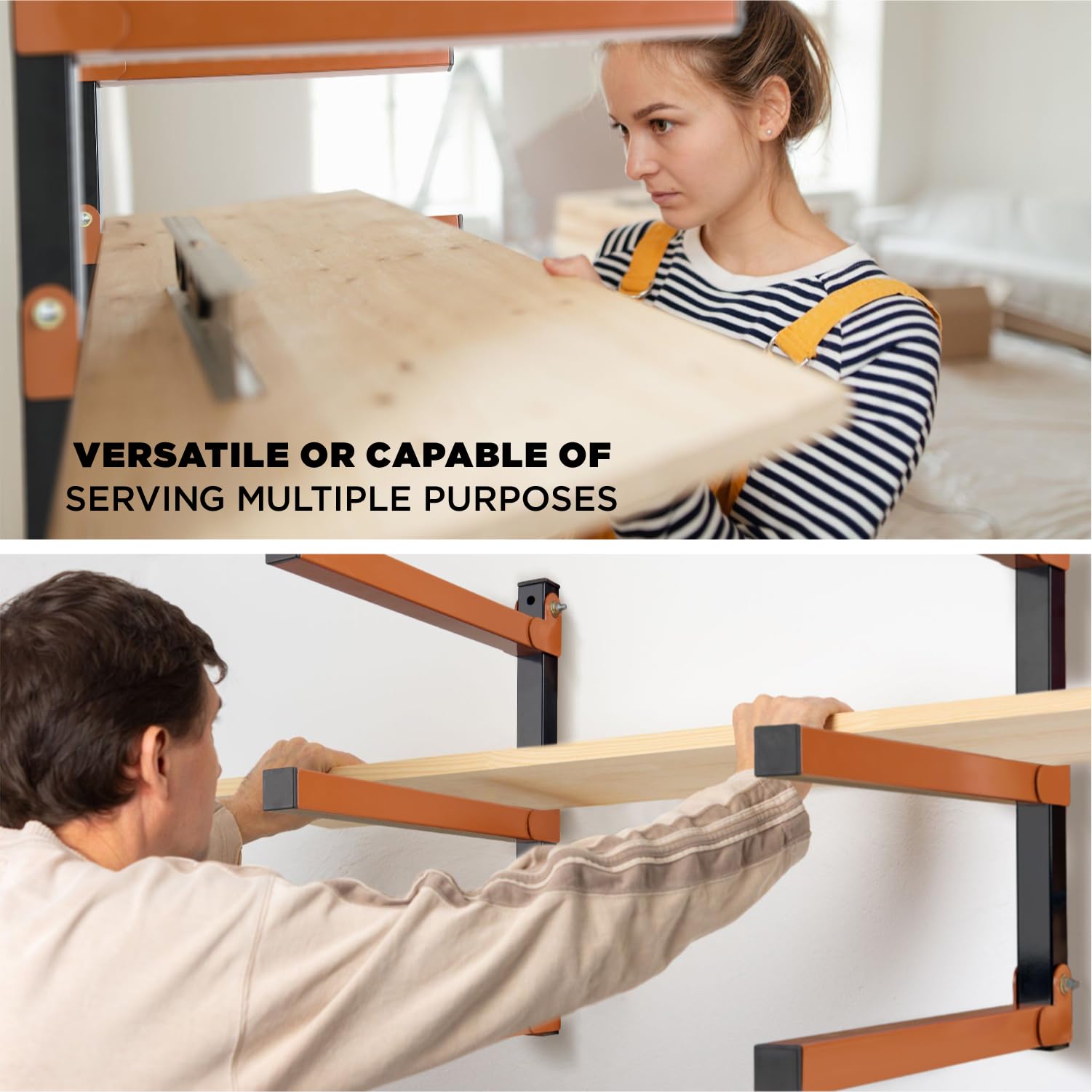 3 Level Wall Mounted Lumber Storage Rack for Garage