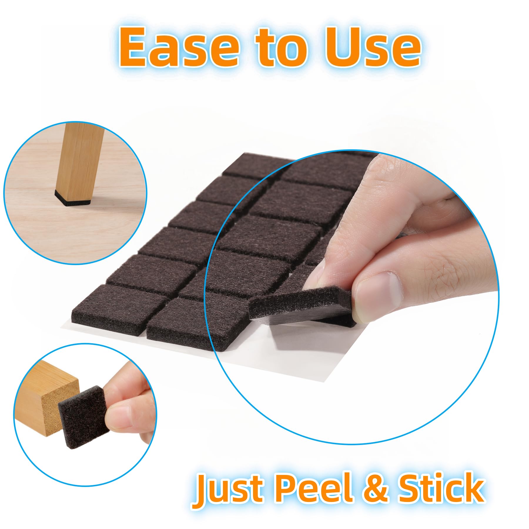Felt Furniture Pads for Hardwood Floors (129 Count)
