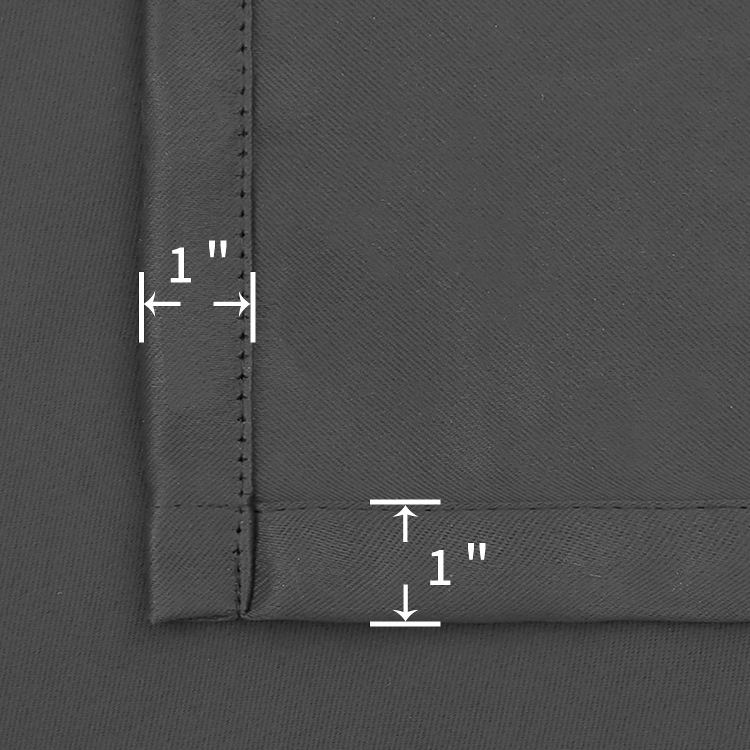 Rod Pocket Grey Blackout Curtains 72 Inches Long (2 Count)