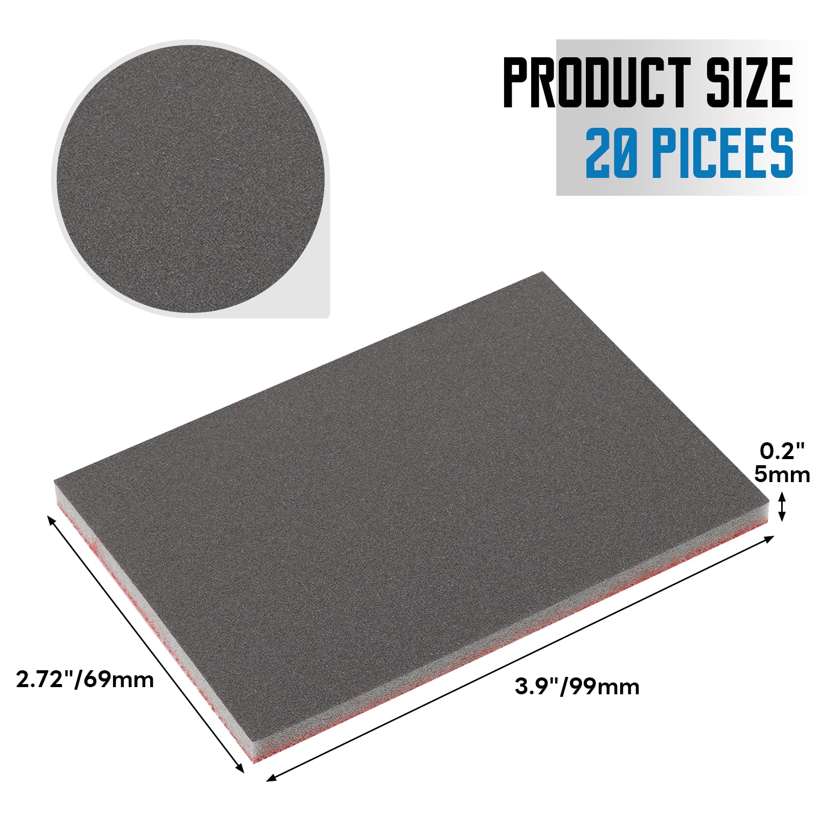20Pcs Sanding Sponge (20 Count)