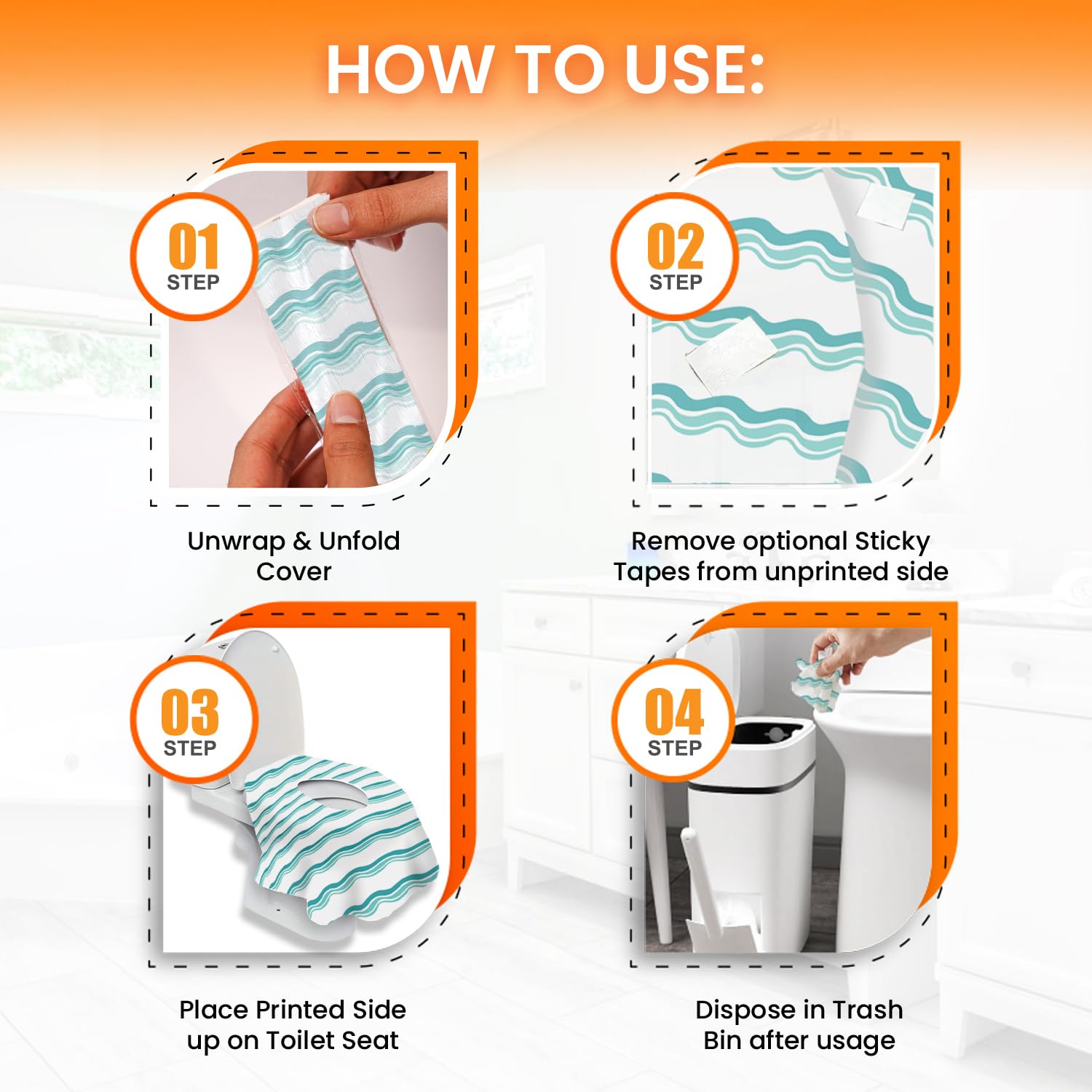 20 XL Toilet Seat Covers Disposable (20 Count)
