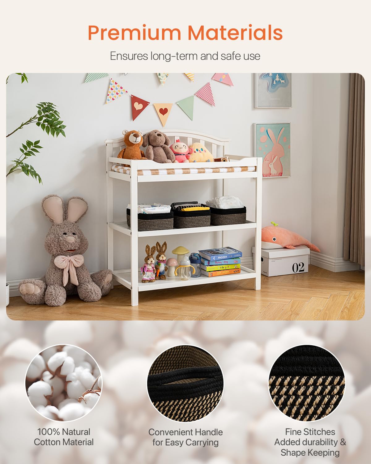 Small Woven Storage Basket for Organizing (3 Count)