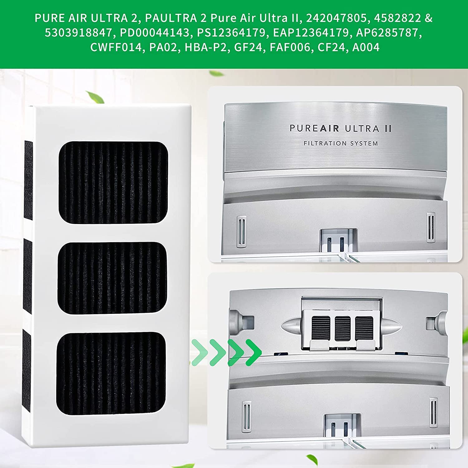 Paultra2 Refrigerator Air Filter Replacement for Frigidaire Gallery (8 Count)