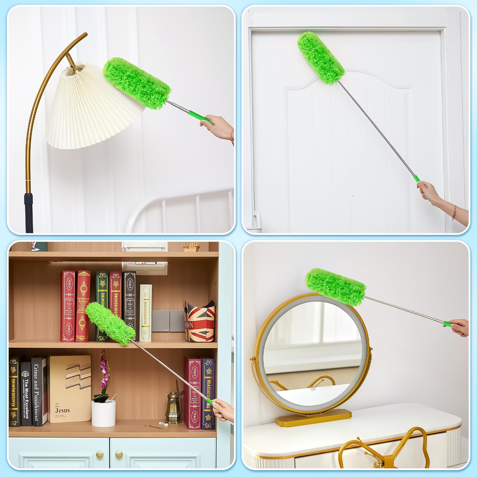12 Pcs Microfiber Feather Duster for Cleaning (12 Count)