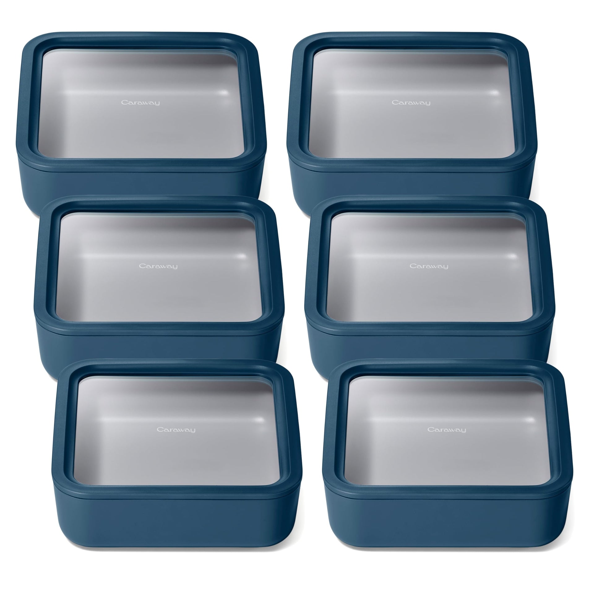 6 Piece Glass Food Storage Container Set (6 Count)