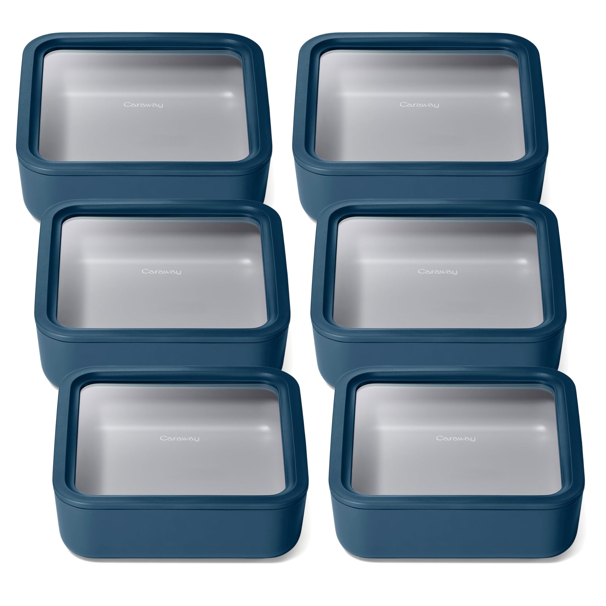 6 Piece Glass Food Storage Container Set (6 Count)
