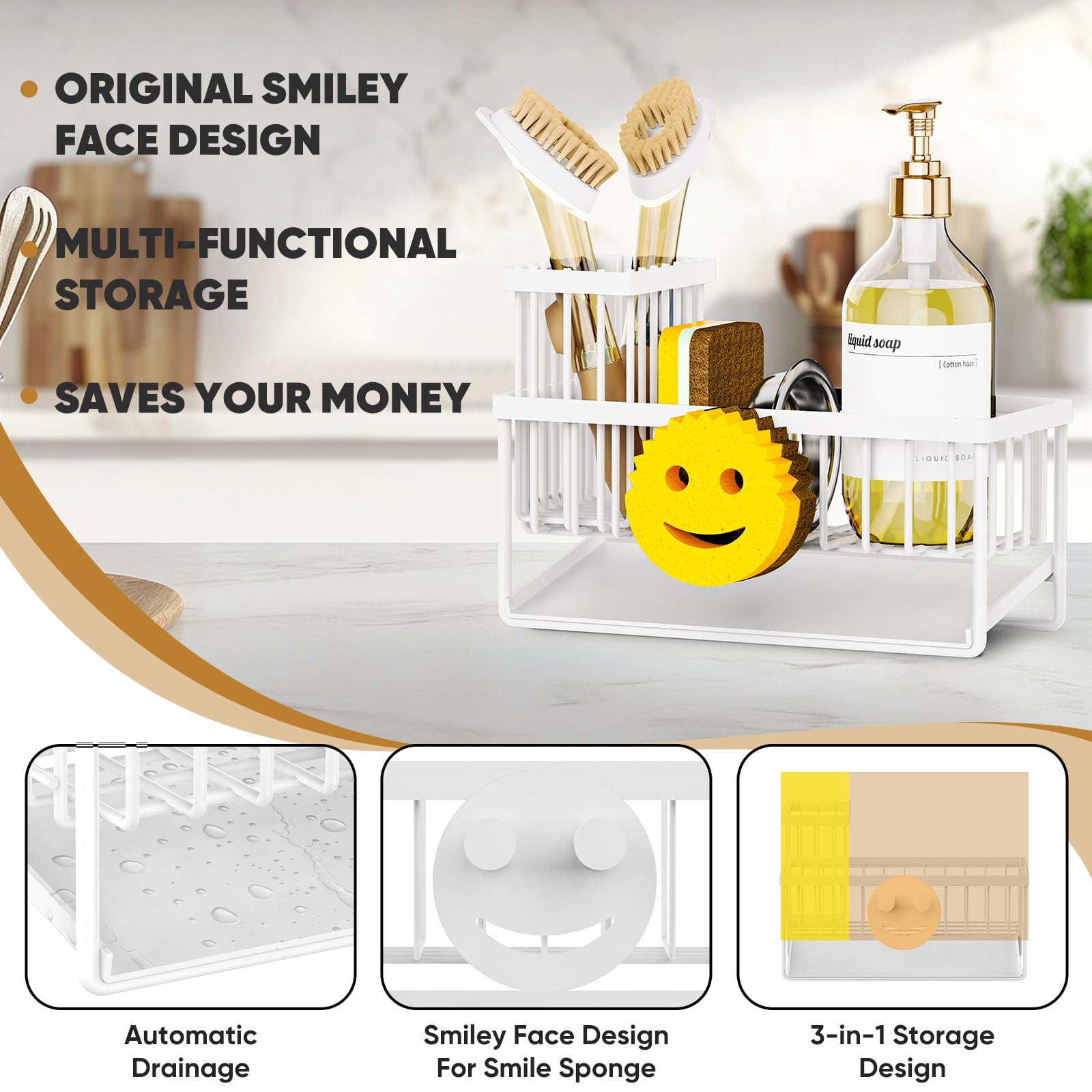 Sponge Holder for Kitchen Sink