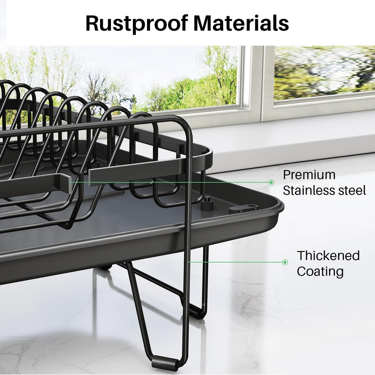 Large Dish Drying Rack for Kitchen Counter