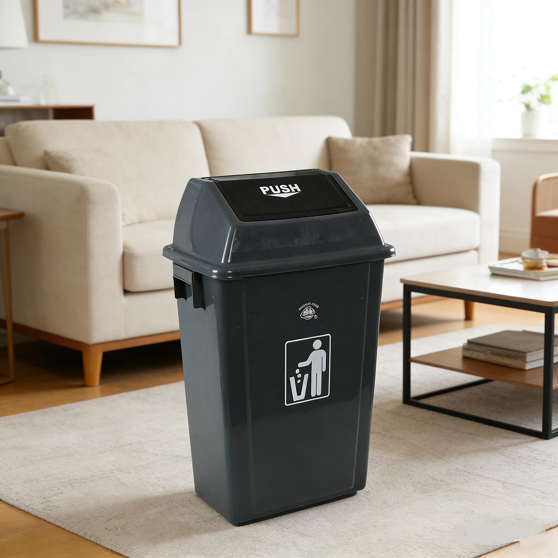 Kitchen Trash Can 13 Gallon with Swing Lid (4 Count)