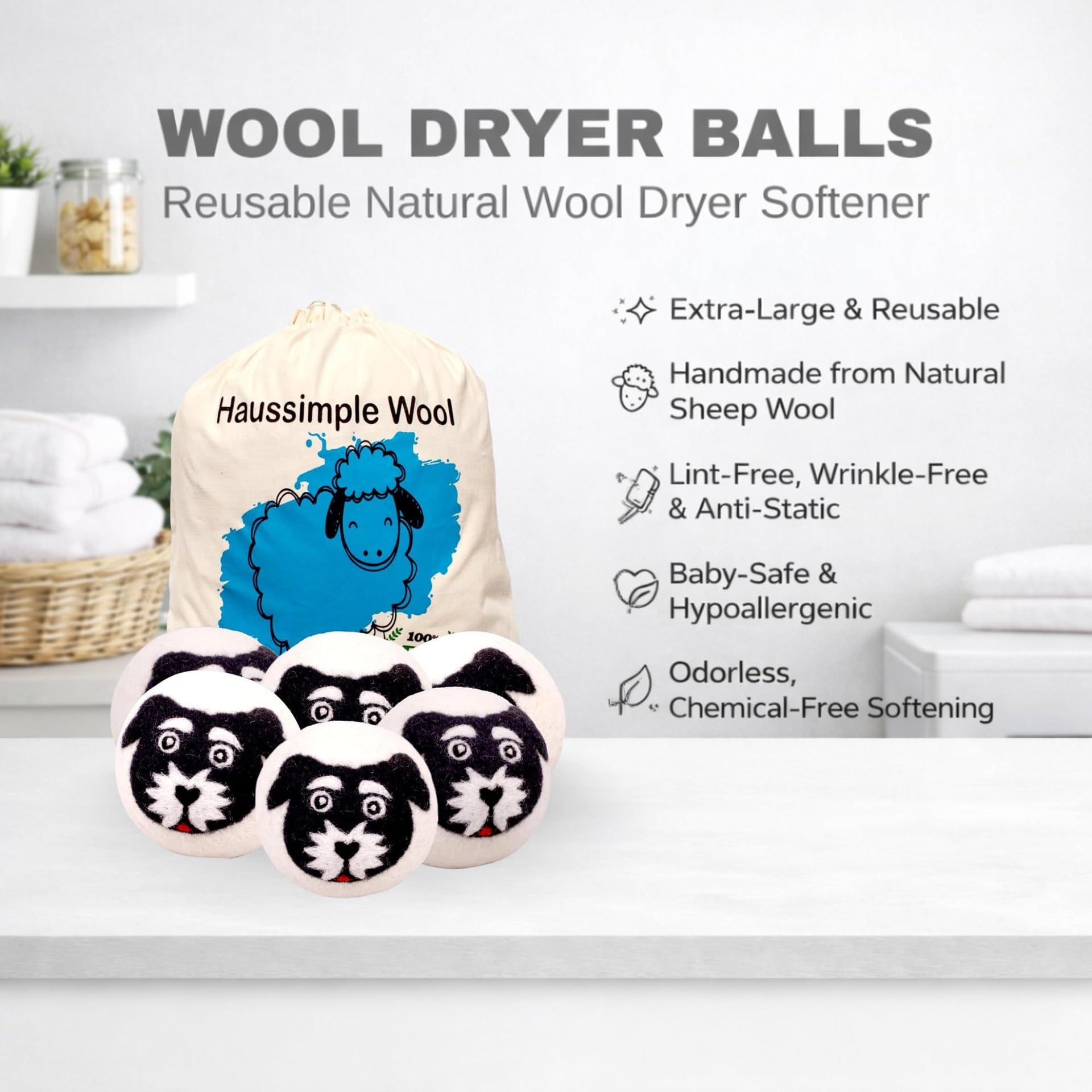 Wool Dryer Balls 6 (6 Count)
