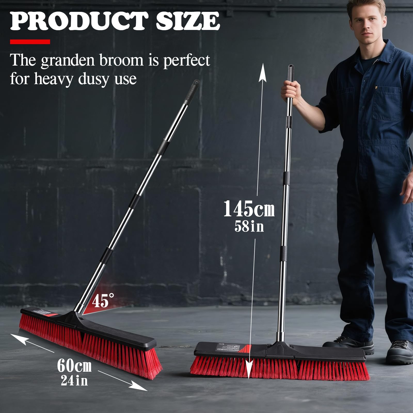 24" Push Broom Outdoor