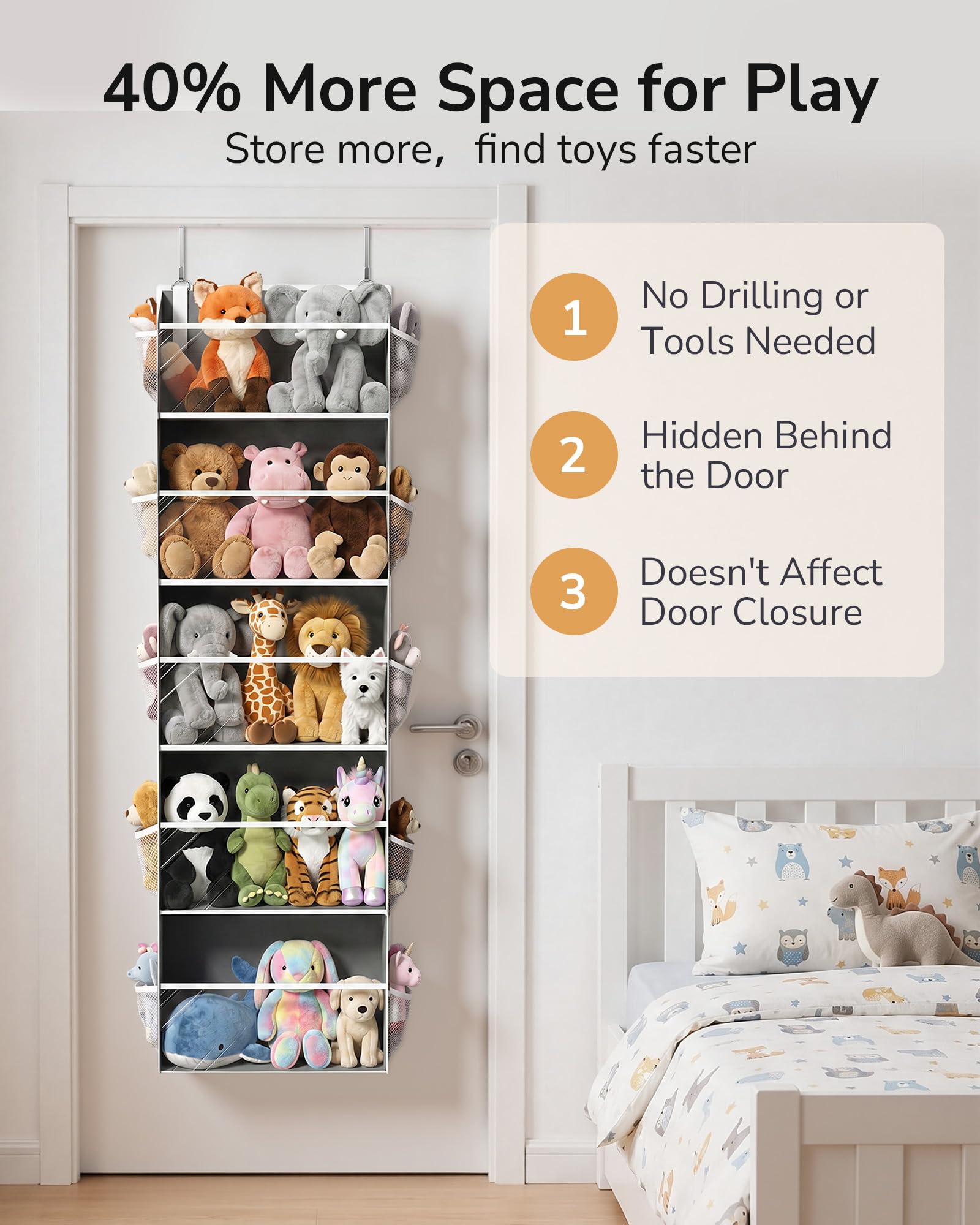 Stuffed Animal Organizer Over the Door
