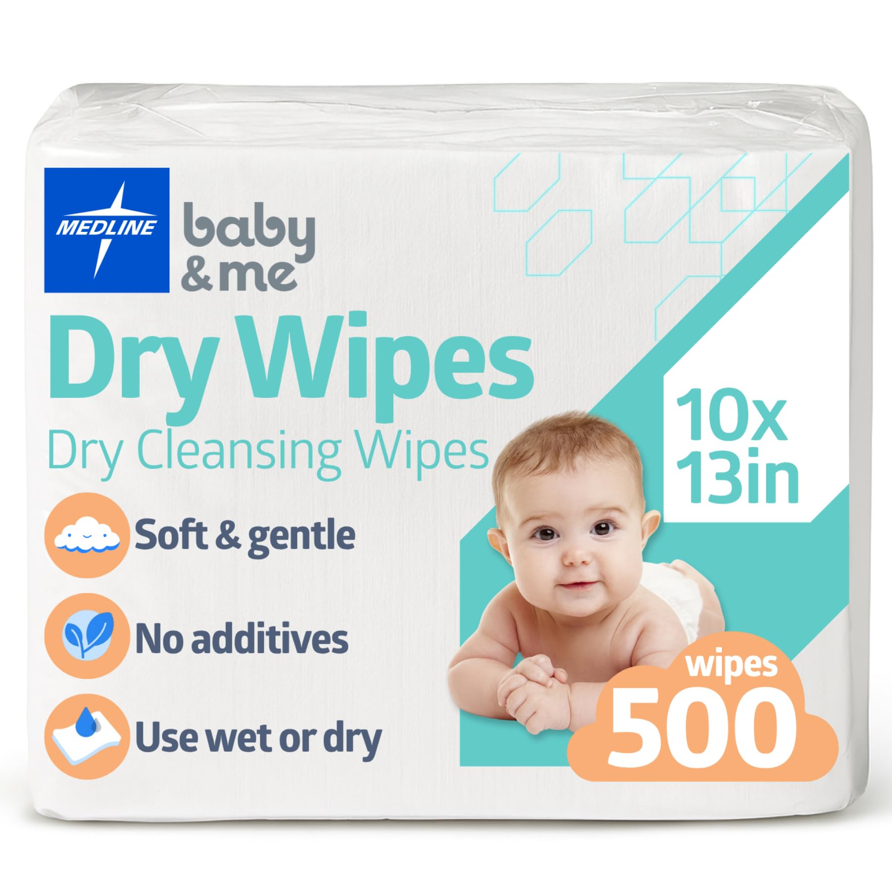 Babysoft For Sensitive Skin Disposable Dry Cleansing Cloths (500 Count)