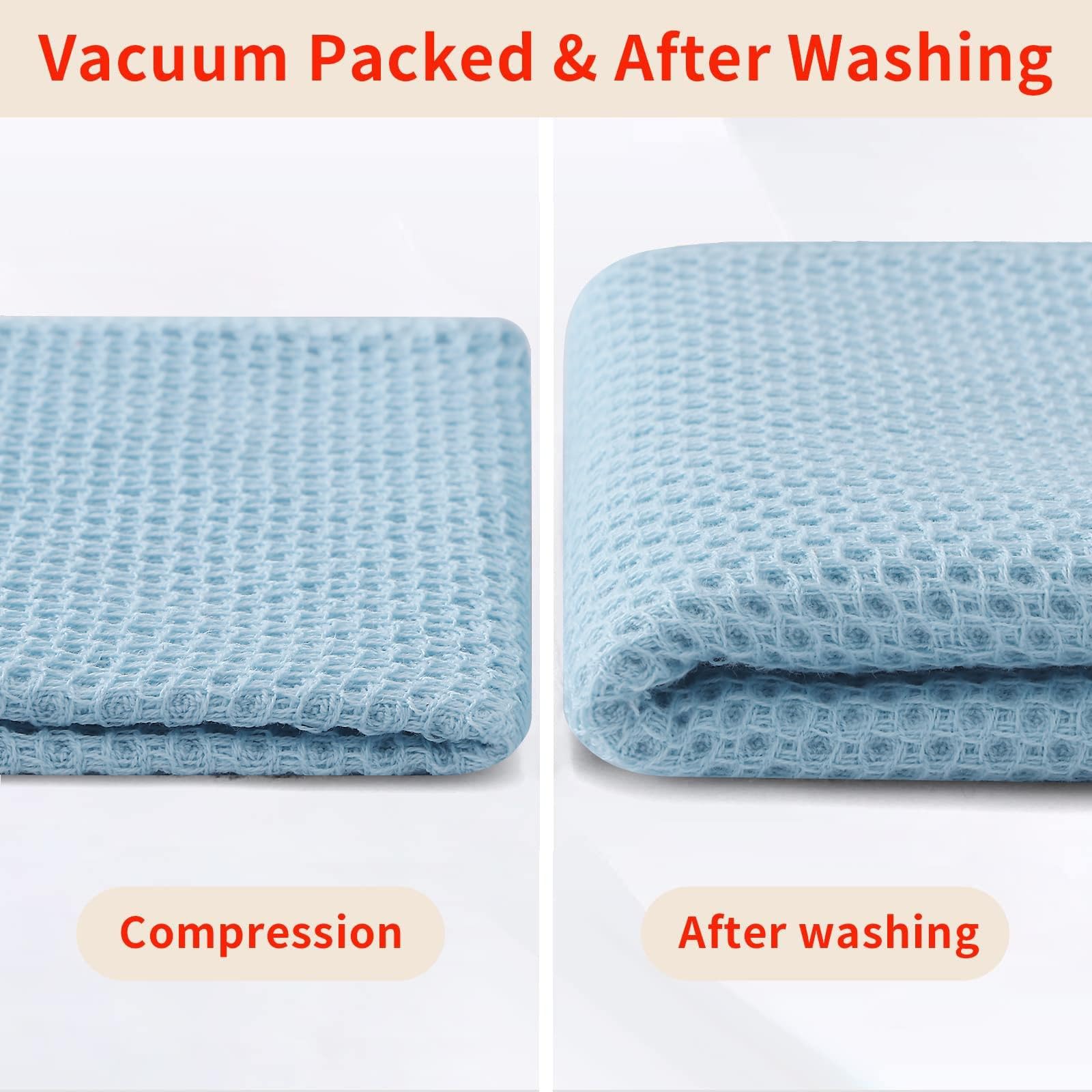 100% Cotton Waffle Weave Kitchen Dish Cloths 12 (12 Count)