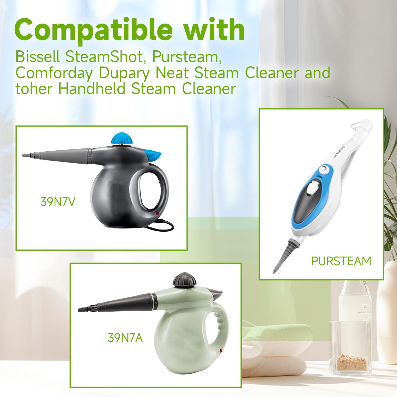 4Pack Microfiber Cloths for Handheld Steam Cleaner Compatible with Bissell Steam Shot
