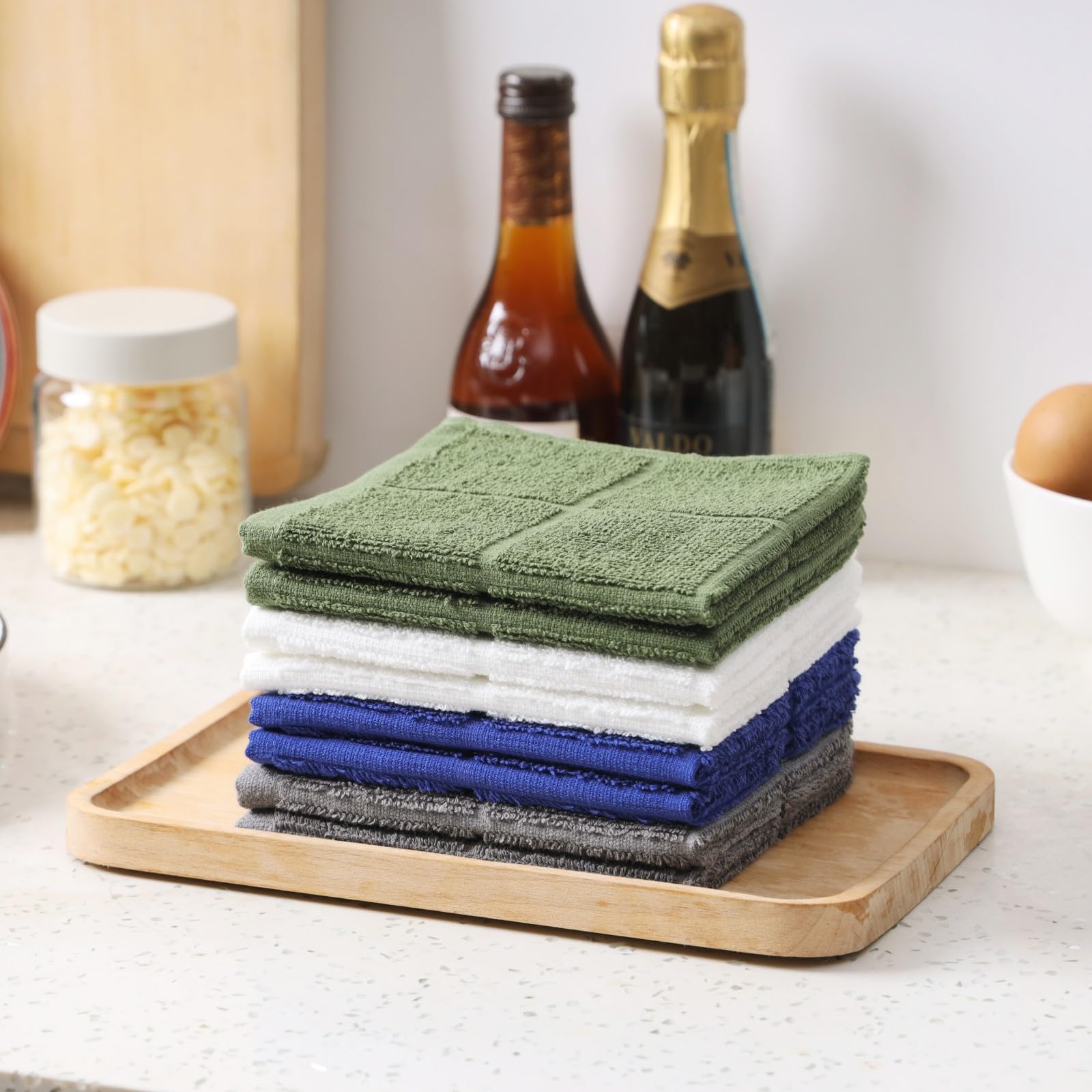 Dishcloths Kitchen Highly Absorbent Dish Rags 100% Cotton Dish Cloths for Washing Dishes (24 Count) - ModHome Supplies