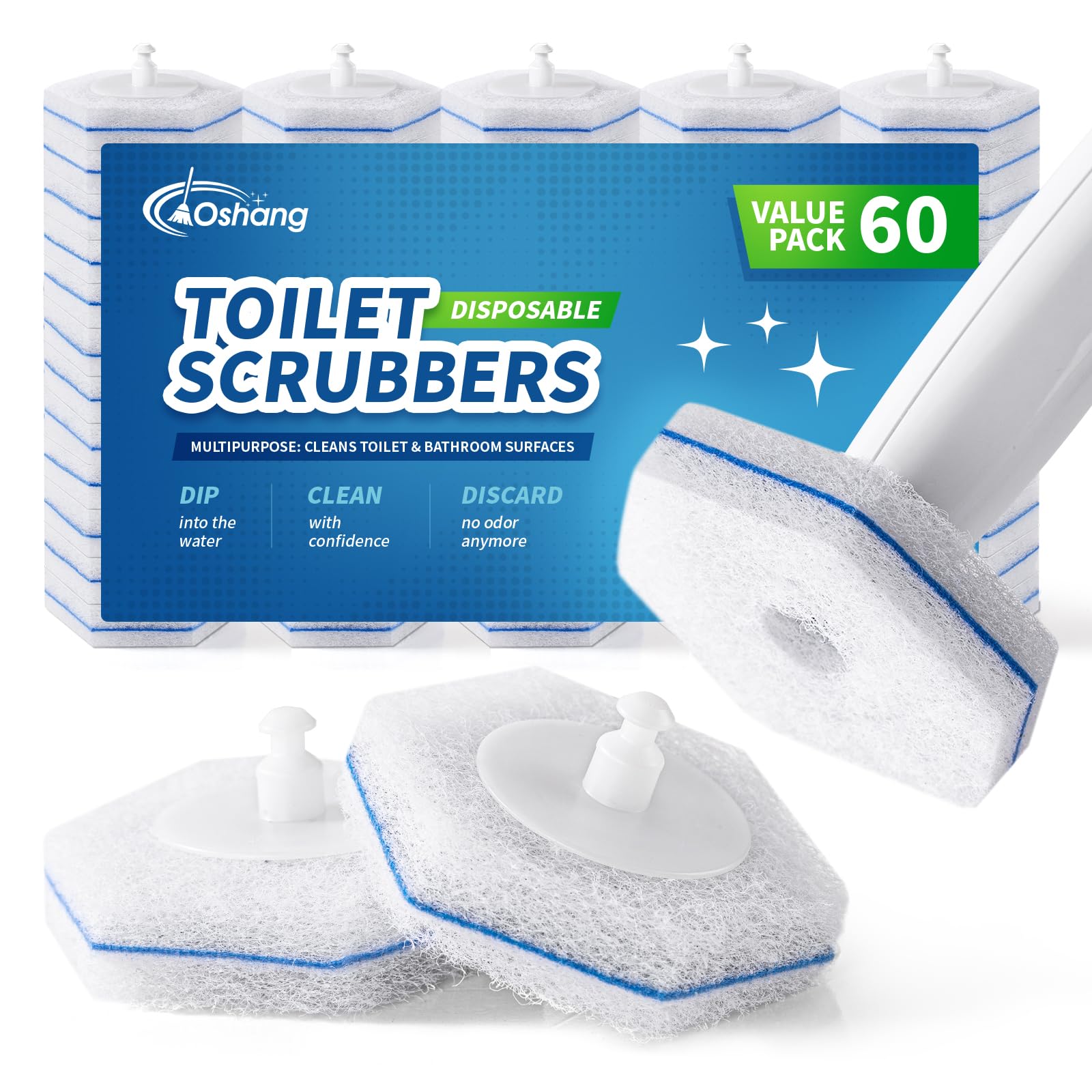 Compatible with Clorox Toilet Wand (60 Count)