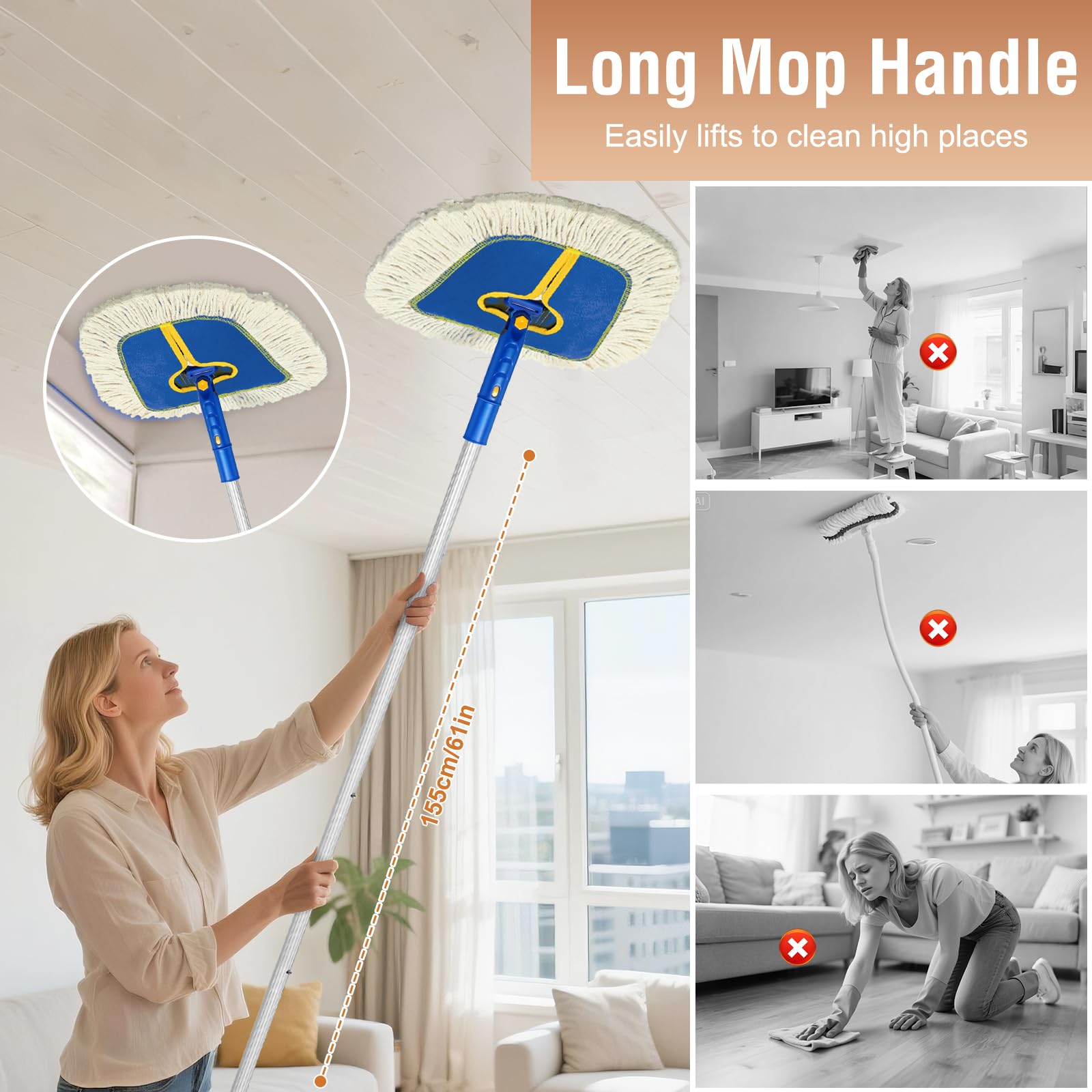 Commercial Dust Mop for Hardwood Floors Cleaning