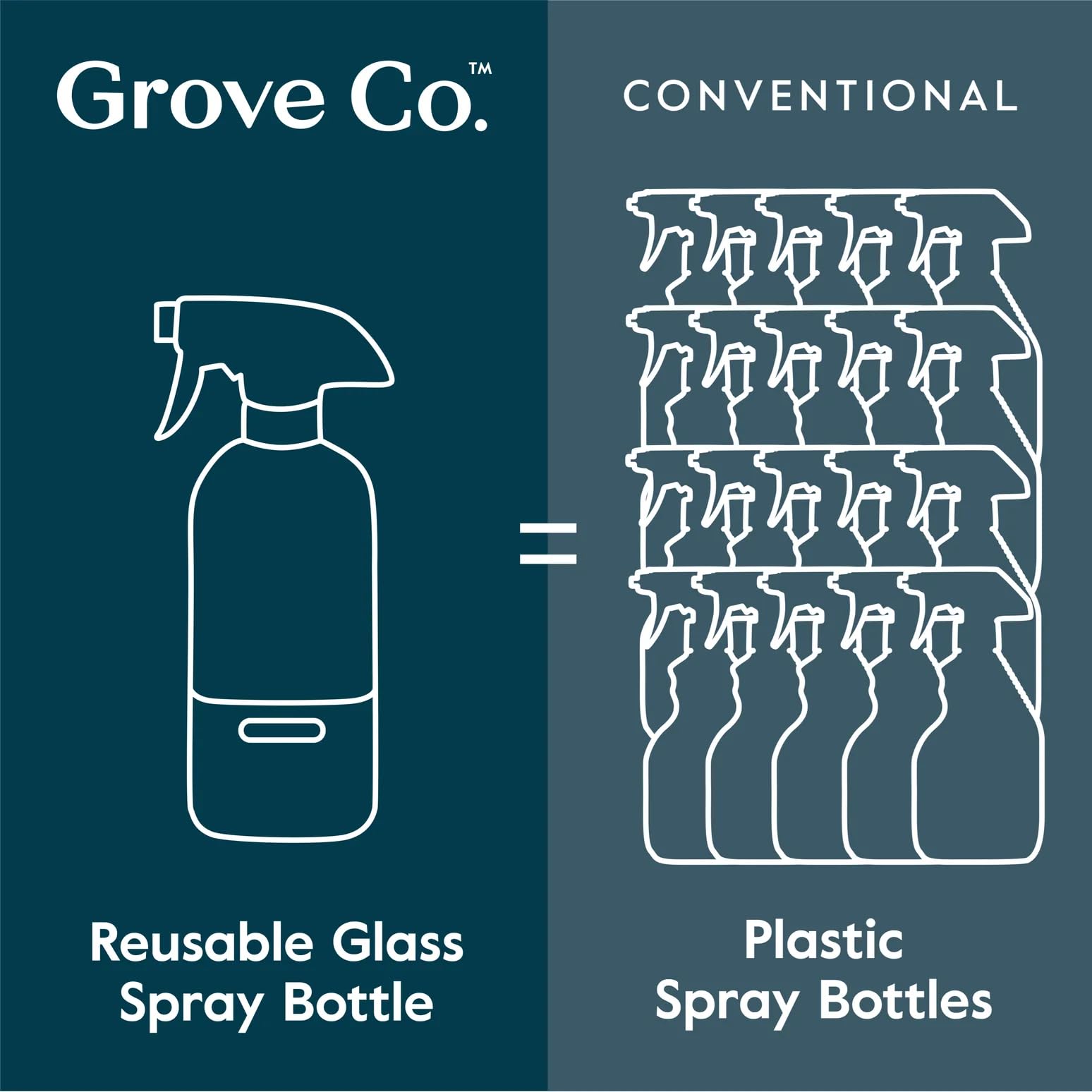Refillable Glass Spray Bottle for Cleaning