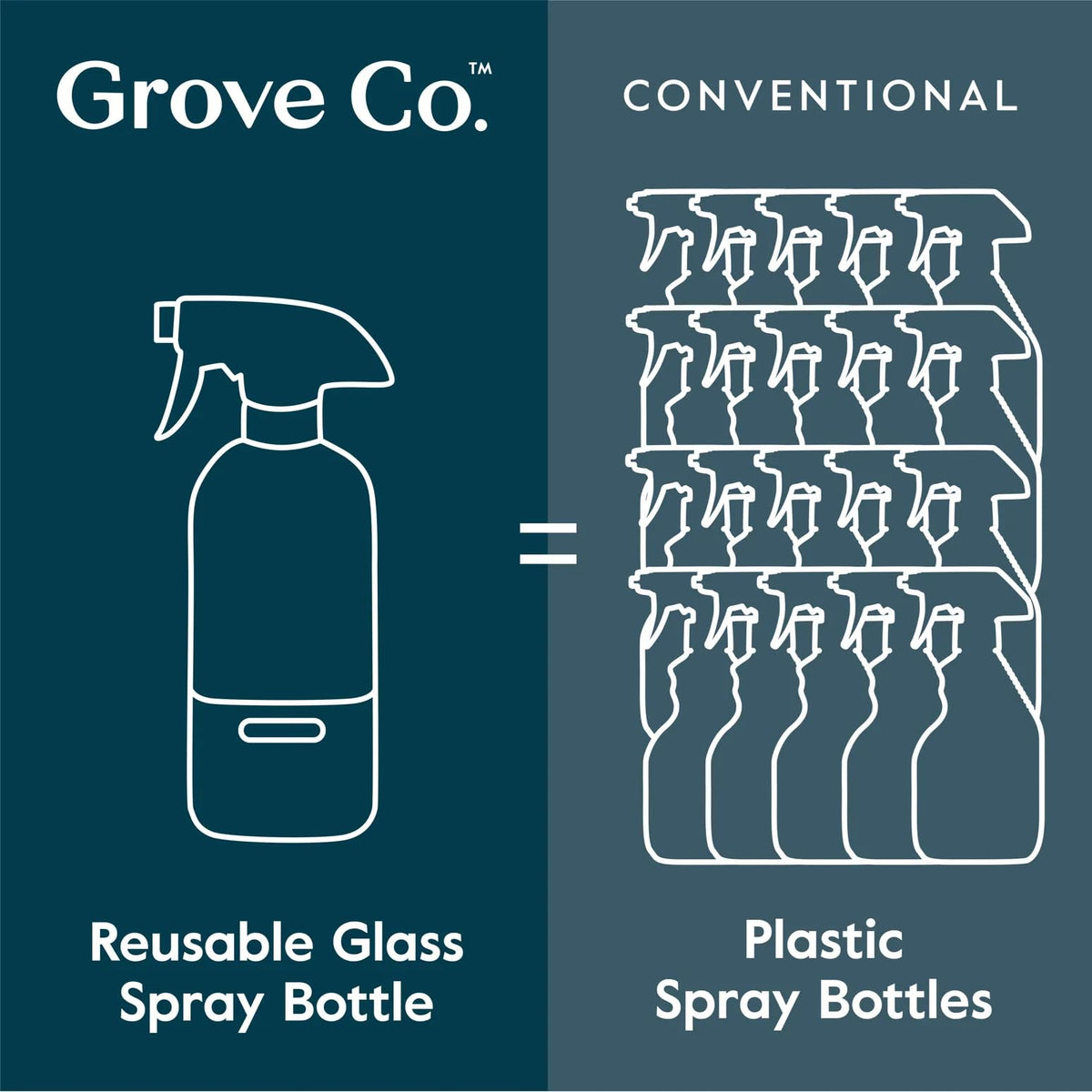 Refillable Glass Spray Bottle for Cleaning