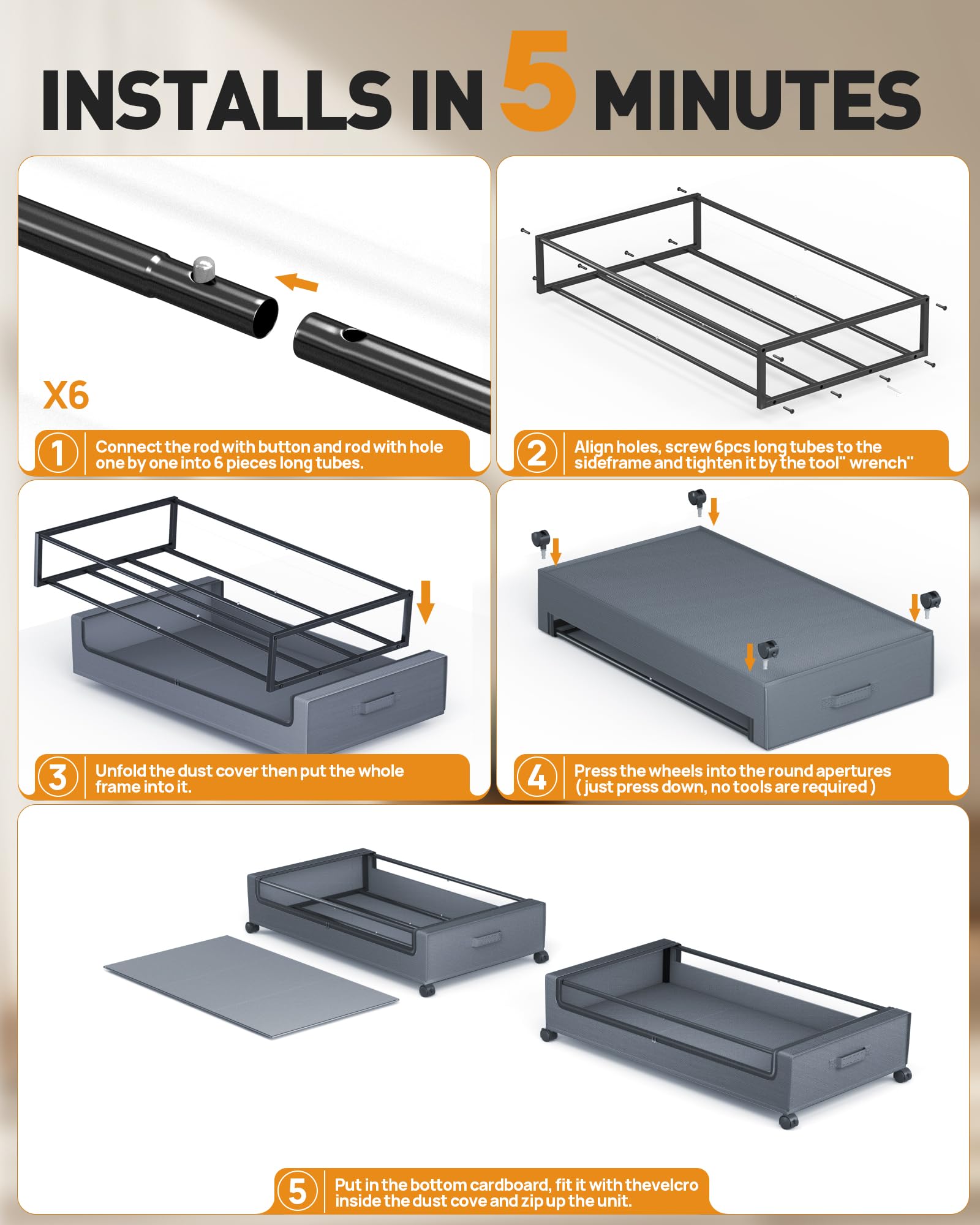 Under Bed Storage With Wheels