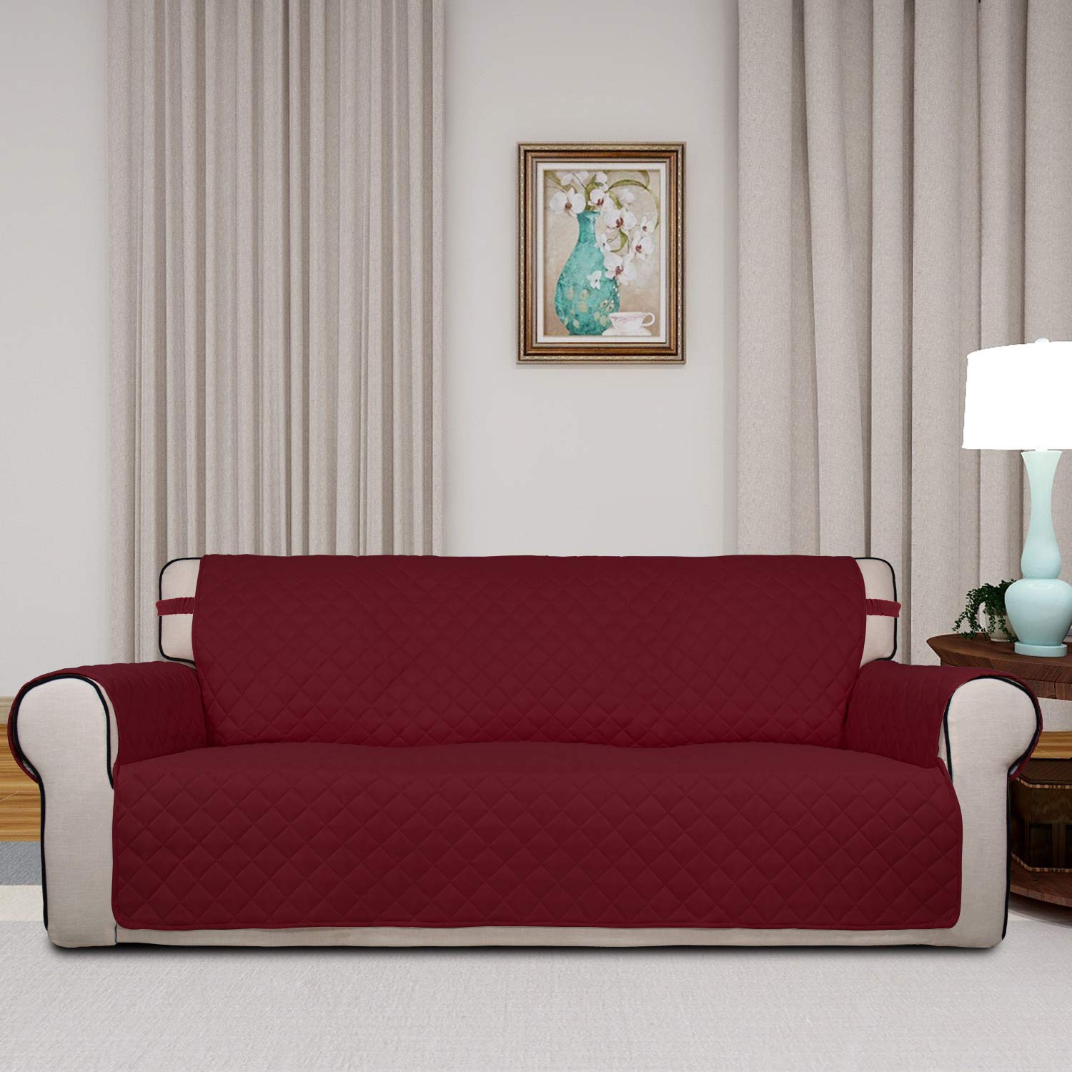 Reversible Quilted Couch Covers for Dogs Oversized Sofa Cover 78”