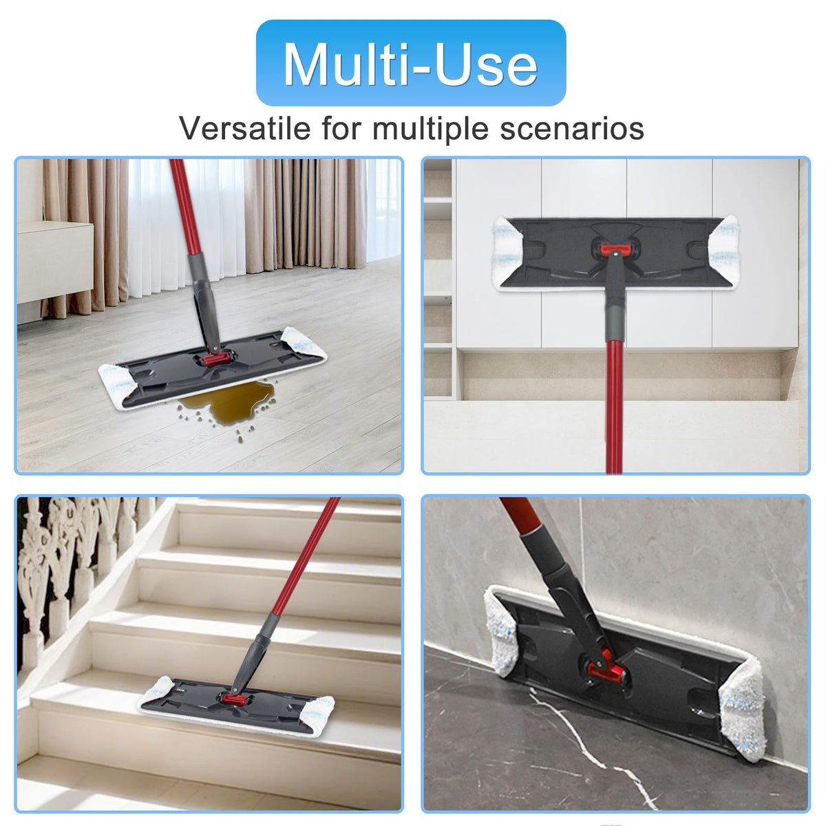 6 Pack Microfiber Replacement Mop Pads for O (6 Count)