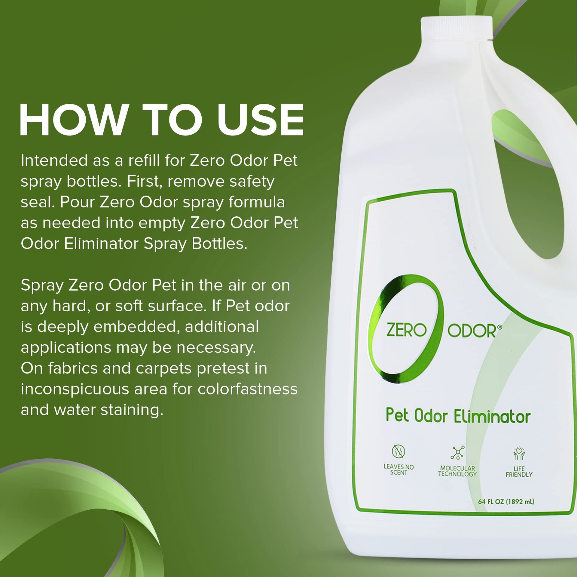 Pet Odor Eliminator Refill for Dog & Cat Urine (64 Fl Oz)