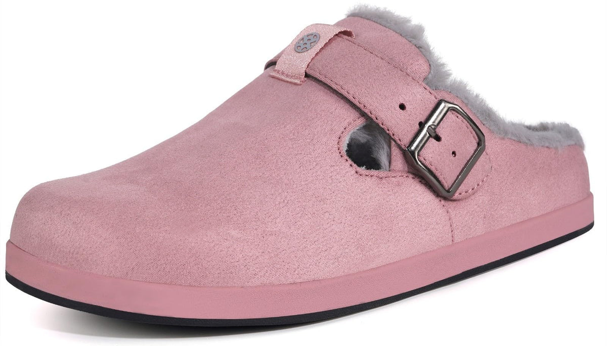 Fur Lined Clogs for Women Men Winter Slippers