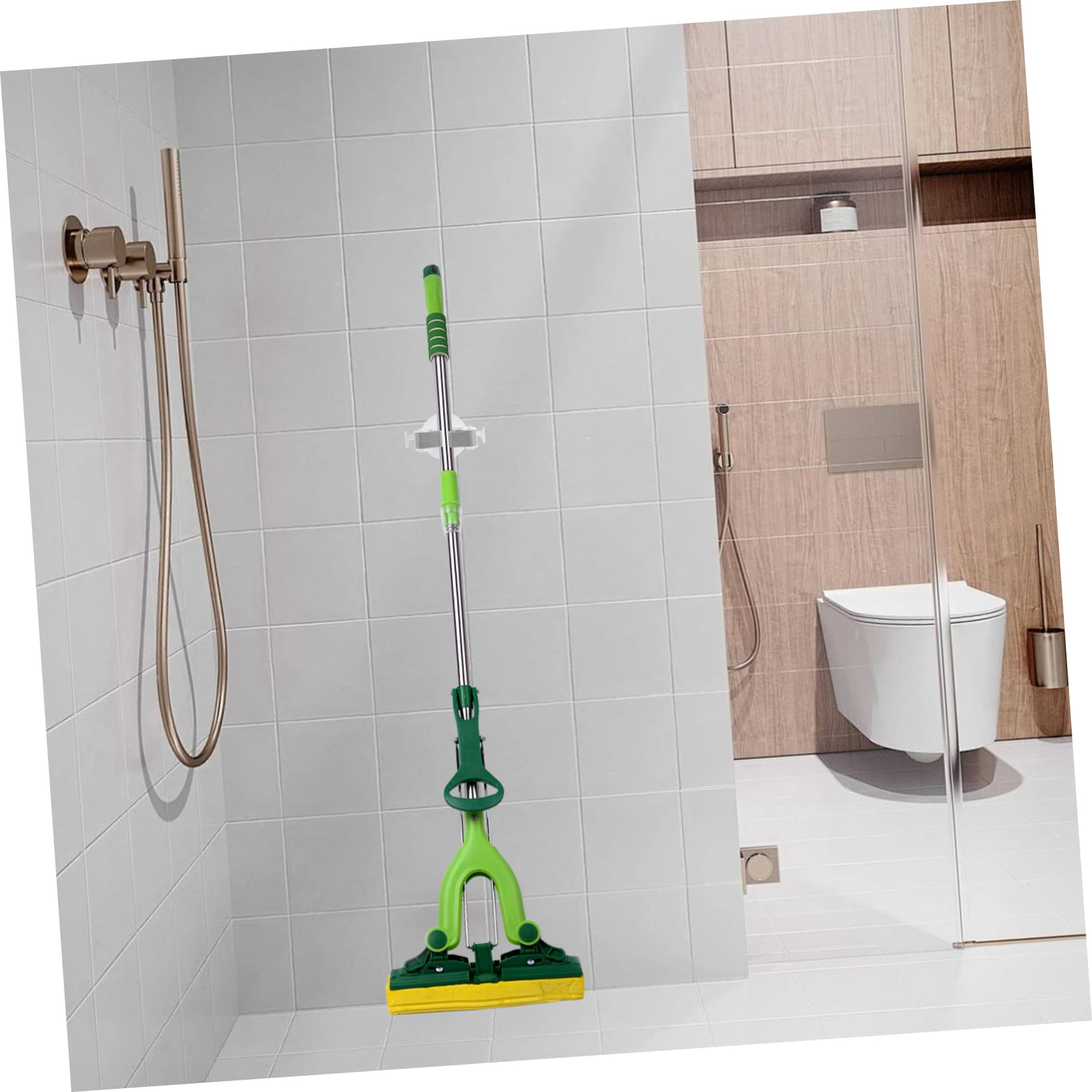 2 Pcs Mop and Broom Organizer Broom Mop Hanger White Mop and Broom Holder Wall Mount Wall Hooks for Brooms and Mops