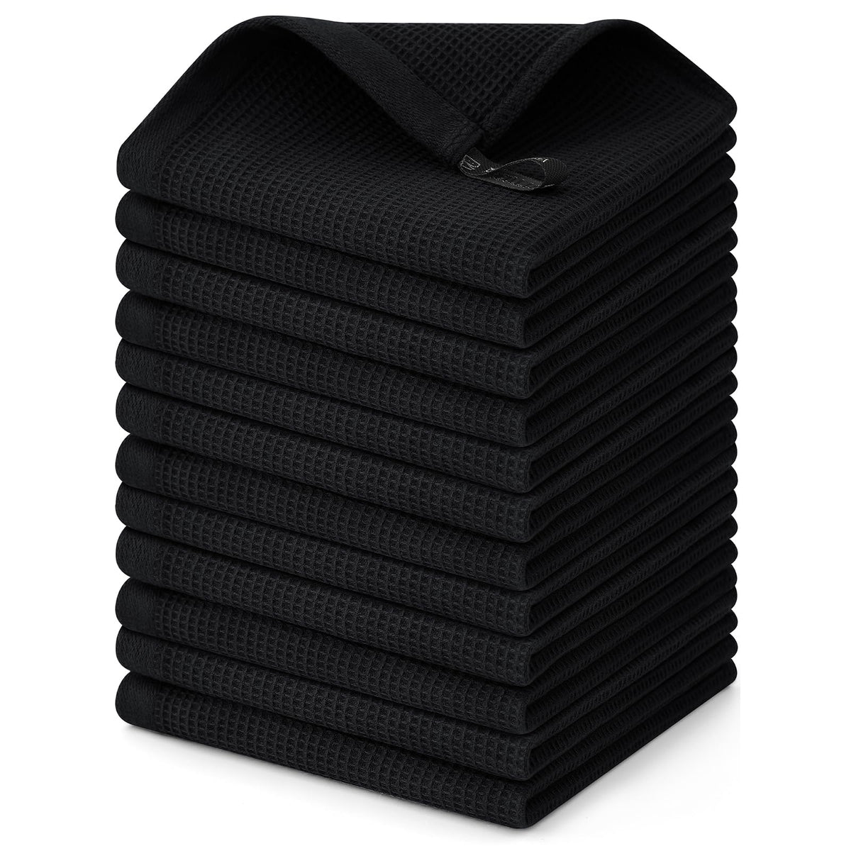 100% Cotton Waffle Weave Dish Cloths (12 Count)